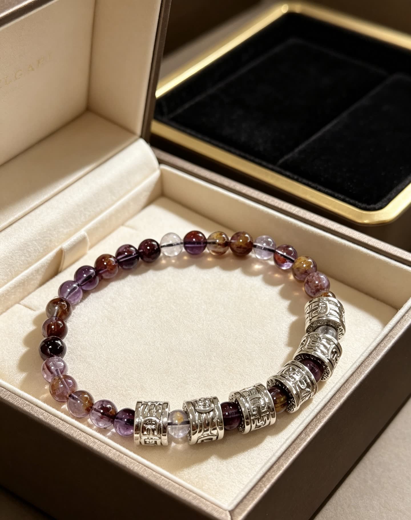 Bvlgari Amethyst Beaded Bracelet