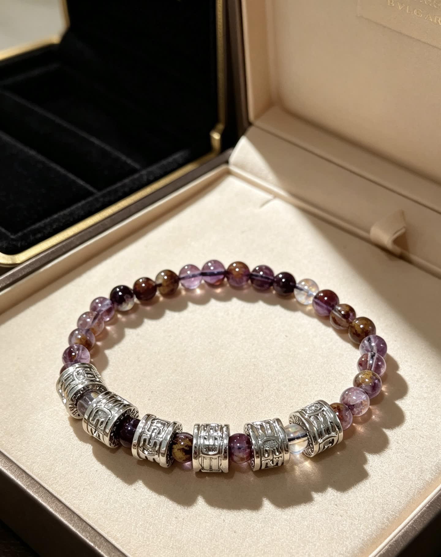Bvlgari Amethyst Beaded Bracelet