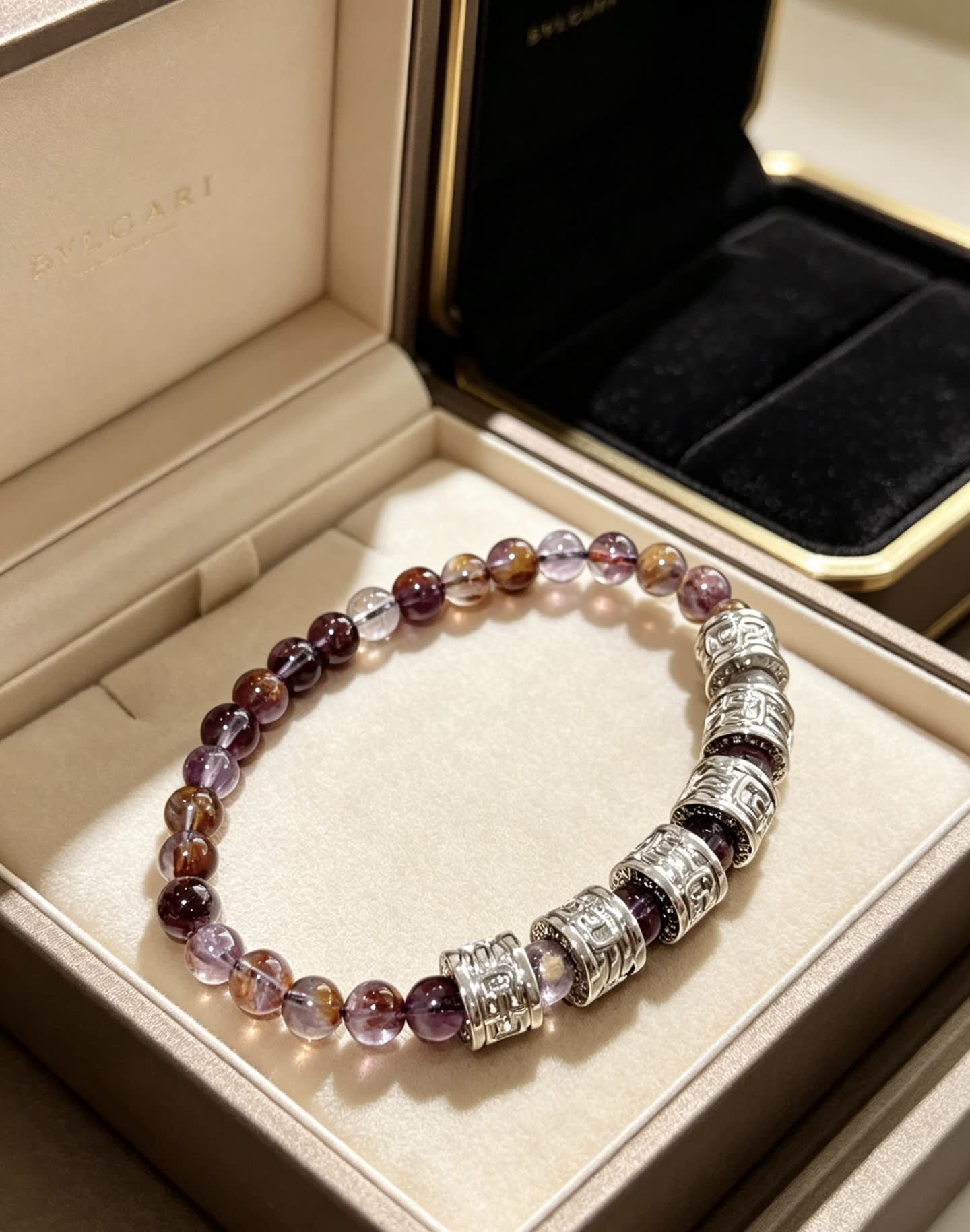 Bvlgari Amethyst Beaded Bracelet