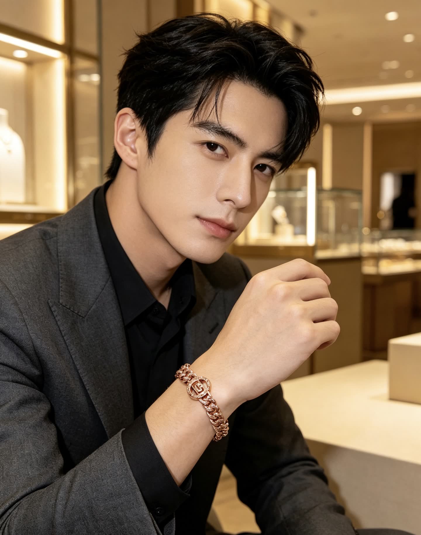 Bvlgari Rose Gold Bracelet with Diamonds