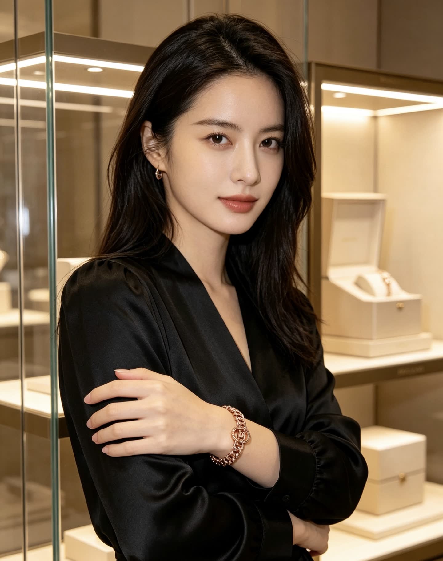 Bvlgari Rose Gold Bracelet with Diamonds