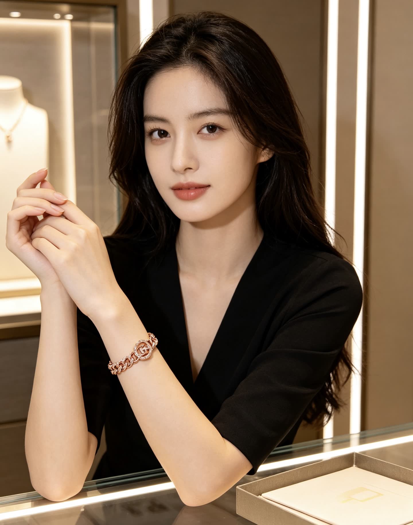 Bvlgari Rose Gold Bracelet with Diamonds