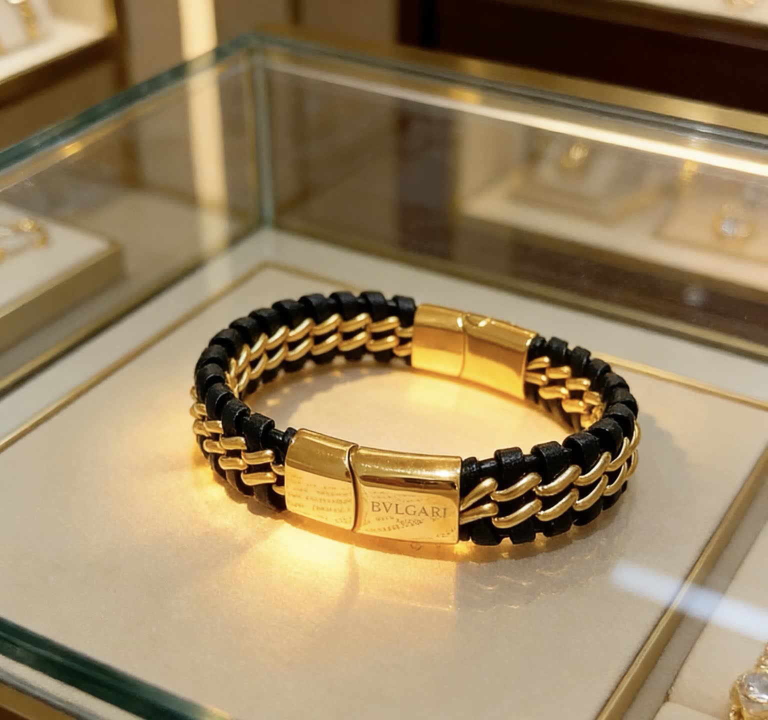 Bvlgari Black and Gold Bracelet