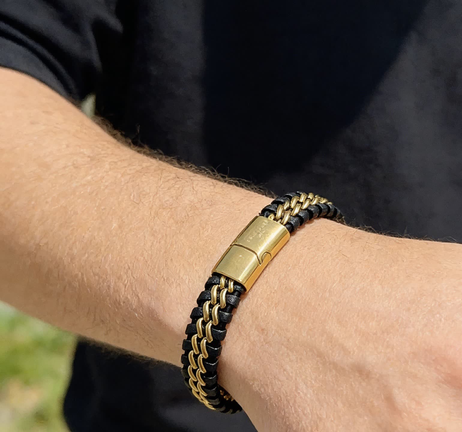 Bvlgari Black and Gold Bracelet