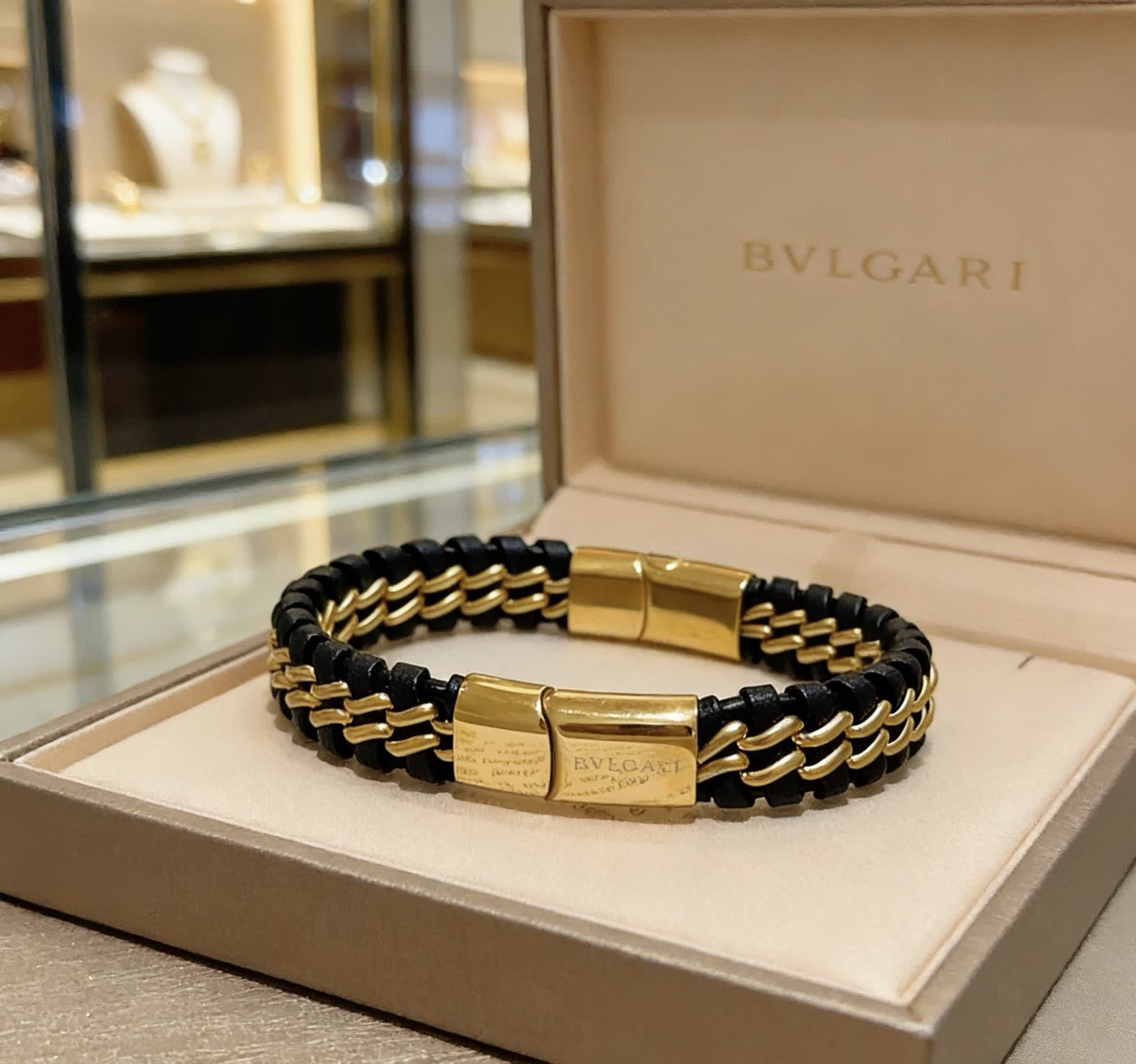 Bvlgari Black and Gold Bracelet