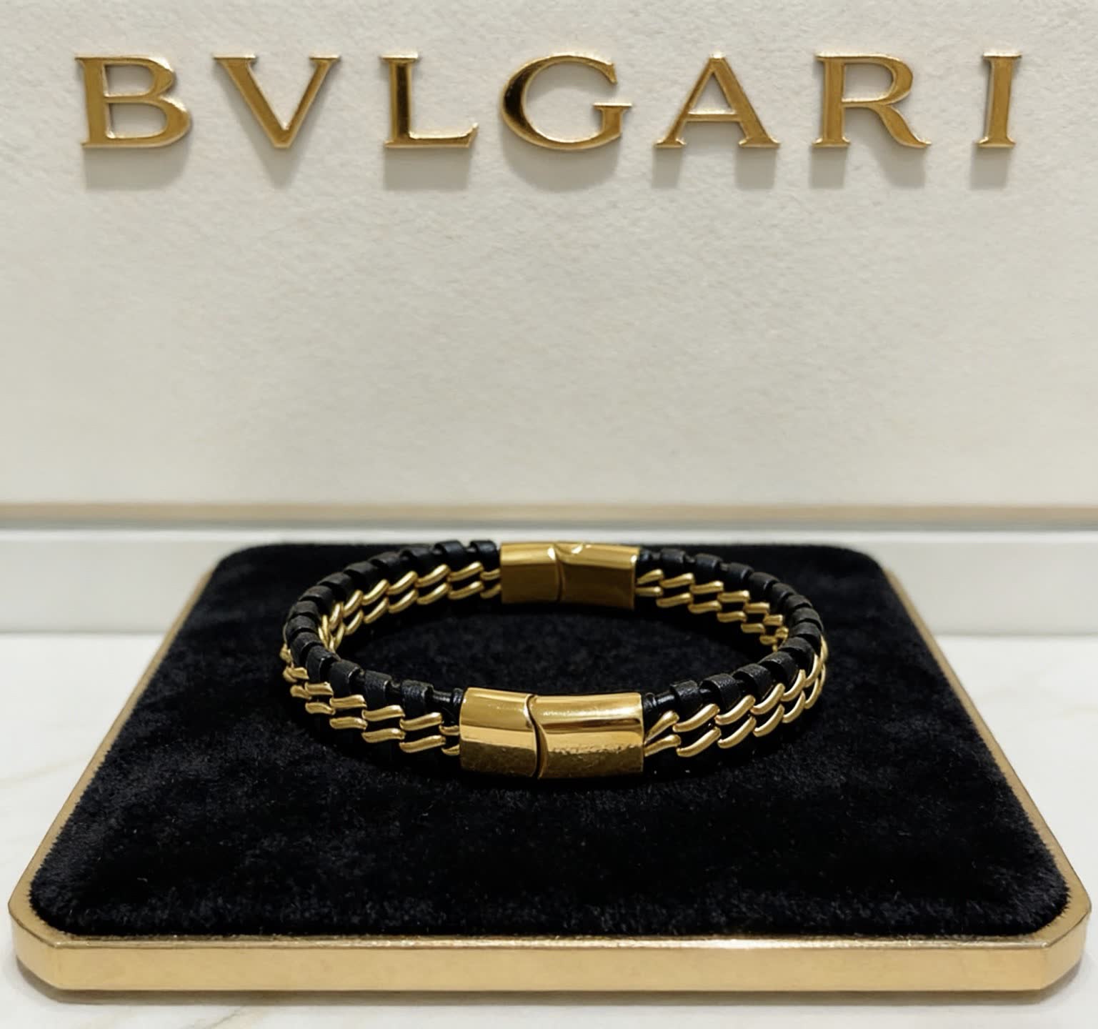 Bvlgari Black and Gold Bracelet