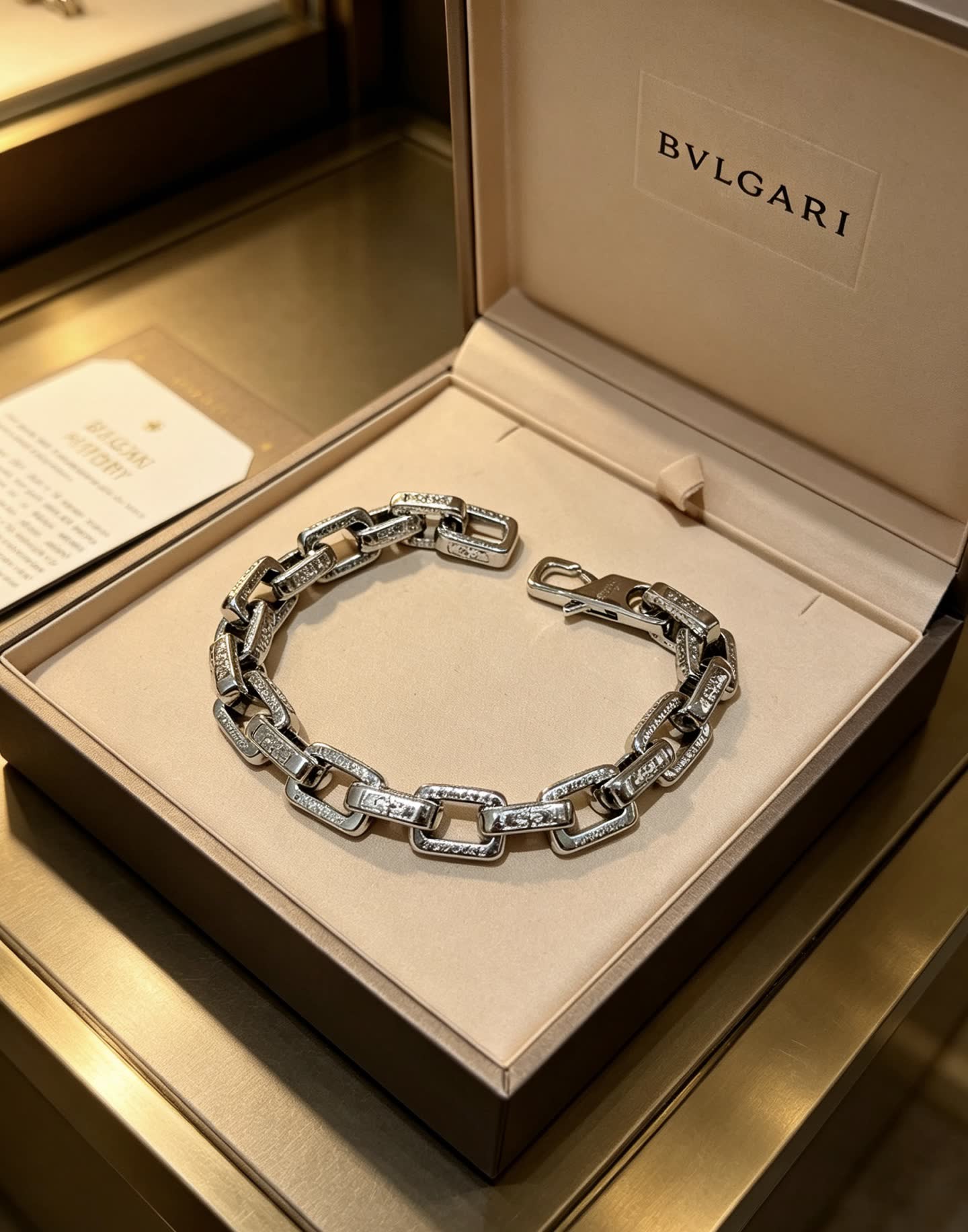Bvlgari Silver Bracelet with Diamonds