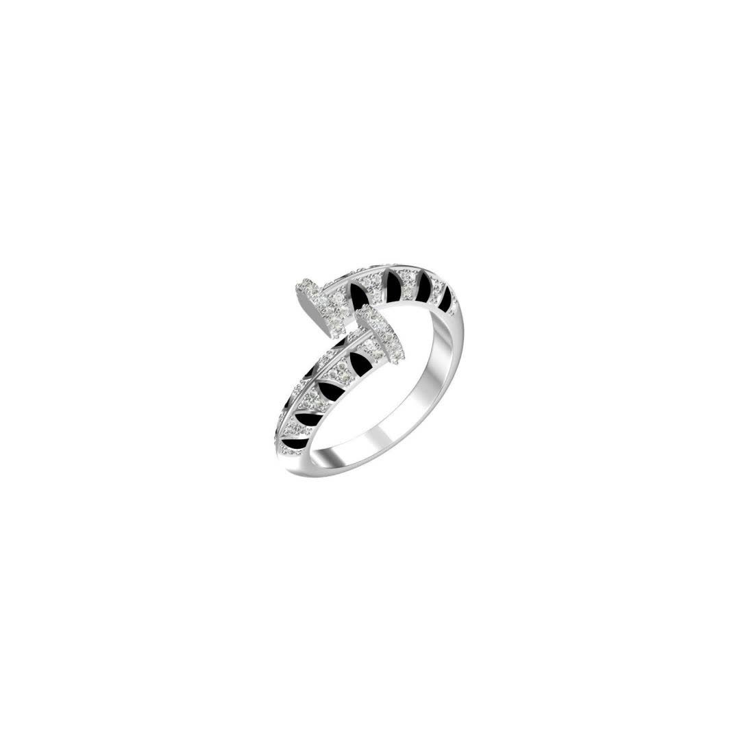 Cartier Black and White Diamond Bangle Bracelet