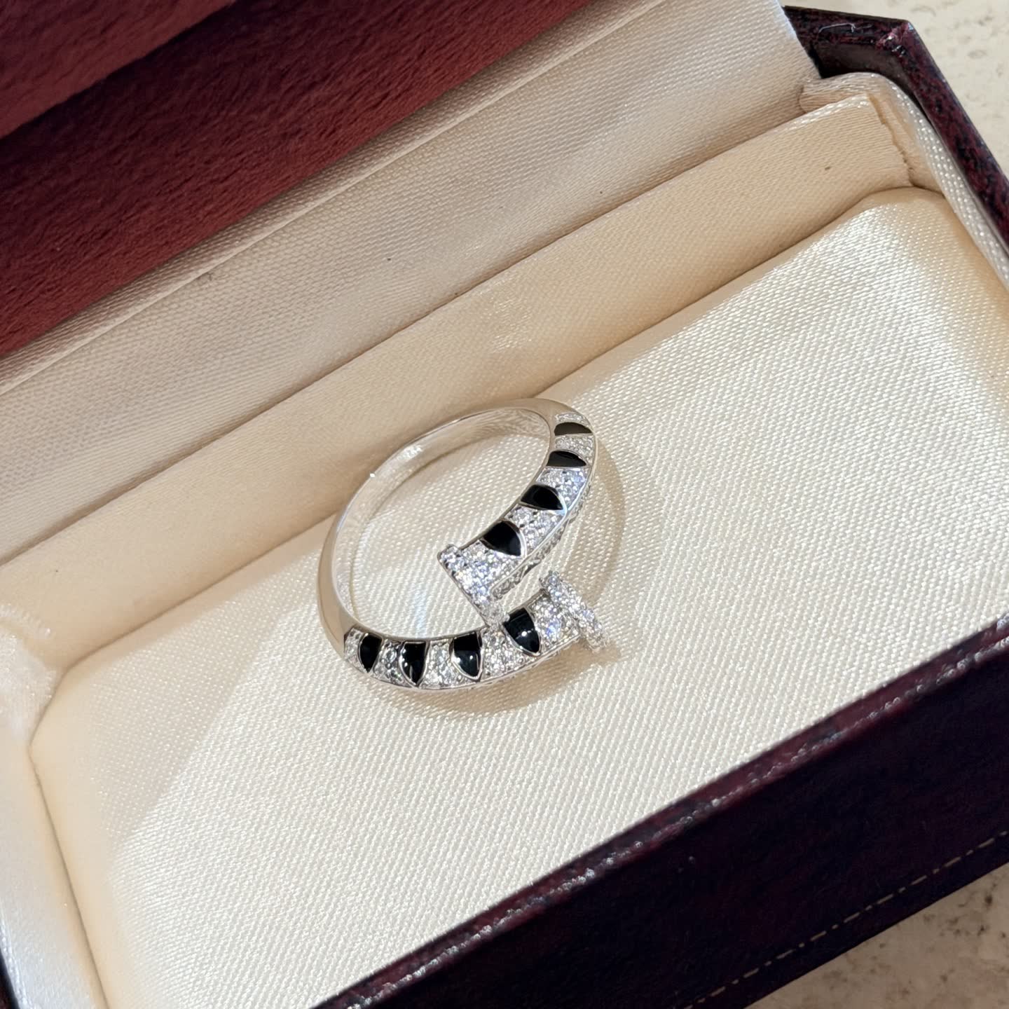 Cartier Black and White Diamond Bangle Bracelet