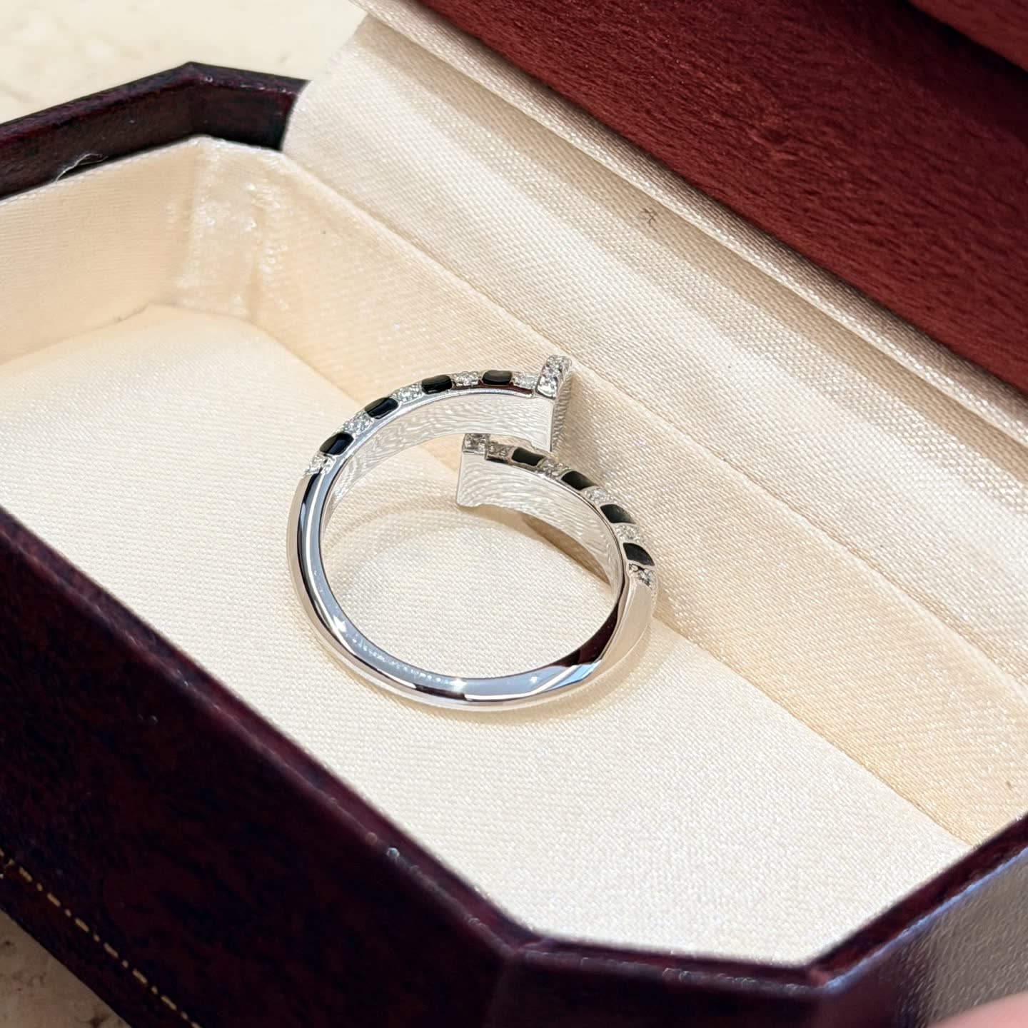 Cartier Black and White Diamond Bangle Bracelet