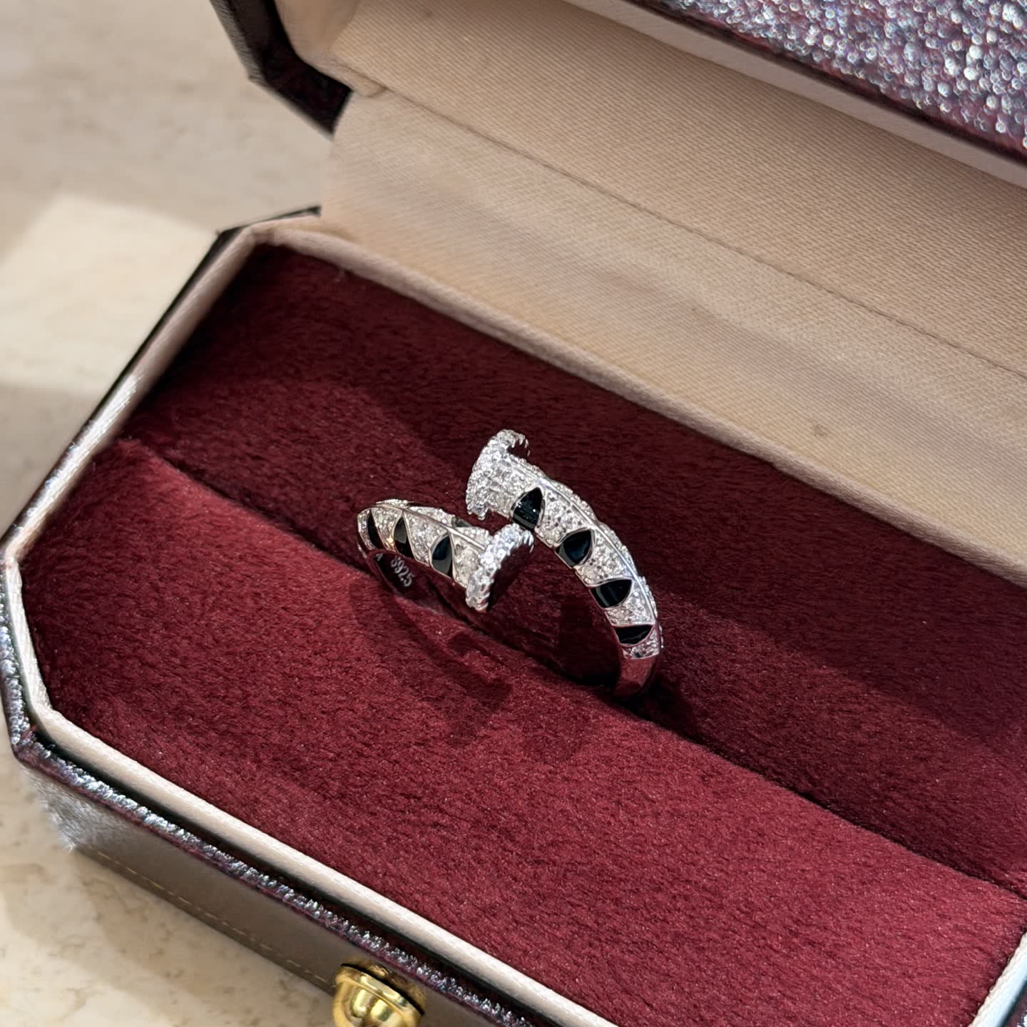 Cartier Black and White Diamond Bangle Bracelet
