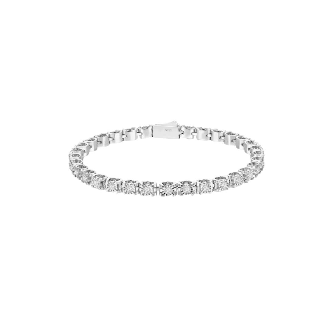 Cartier Elegant Silver Diamond Bracelet