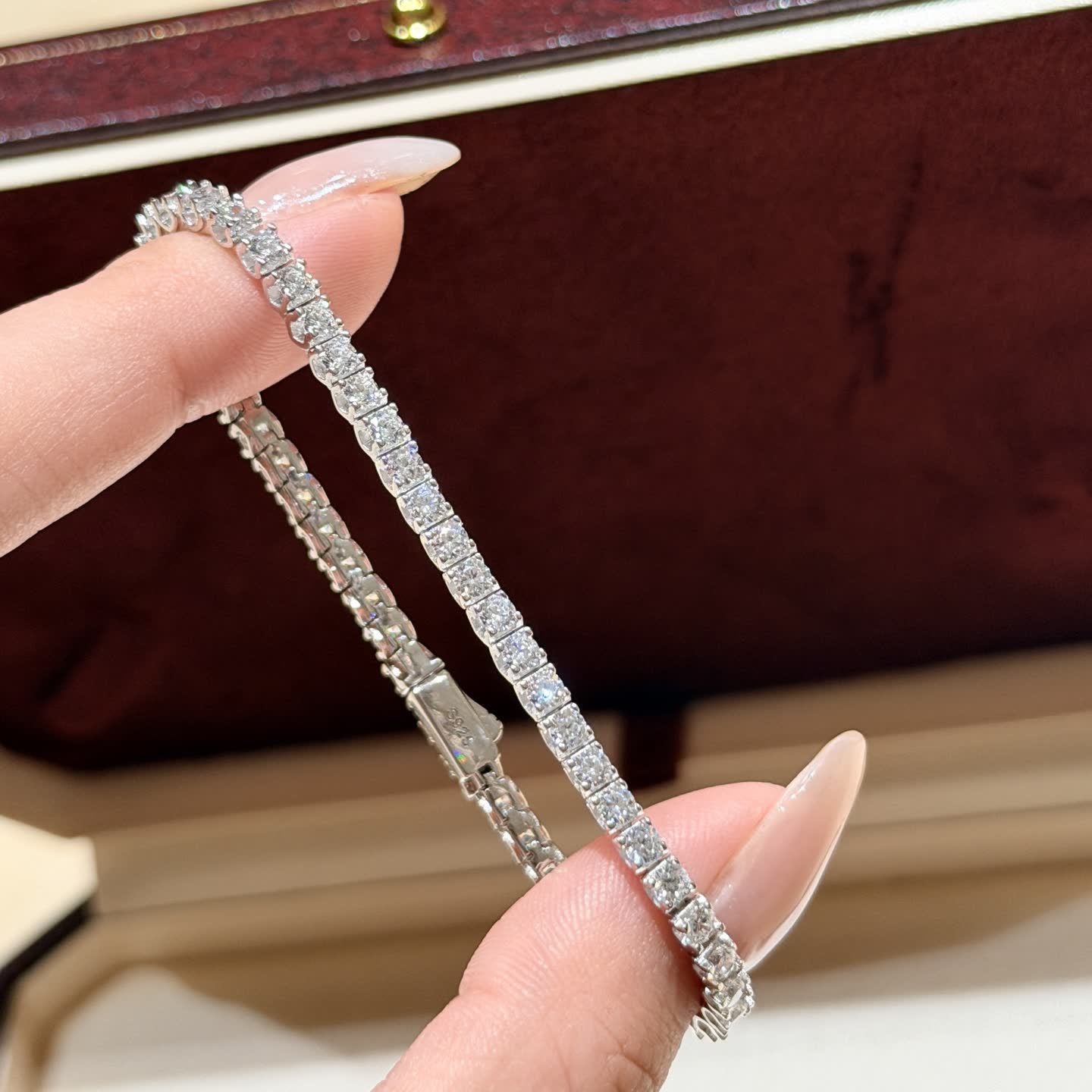 Cartier Elegant Silver Diamond Bracelet
