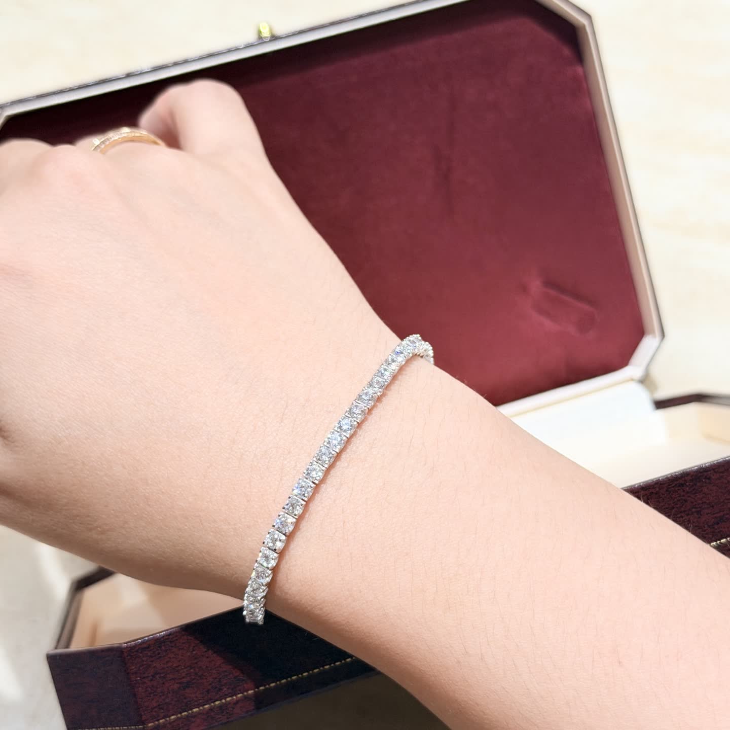 Cartier Elegant Silver Diamond Bracelet