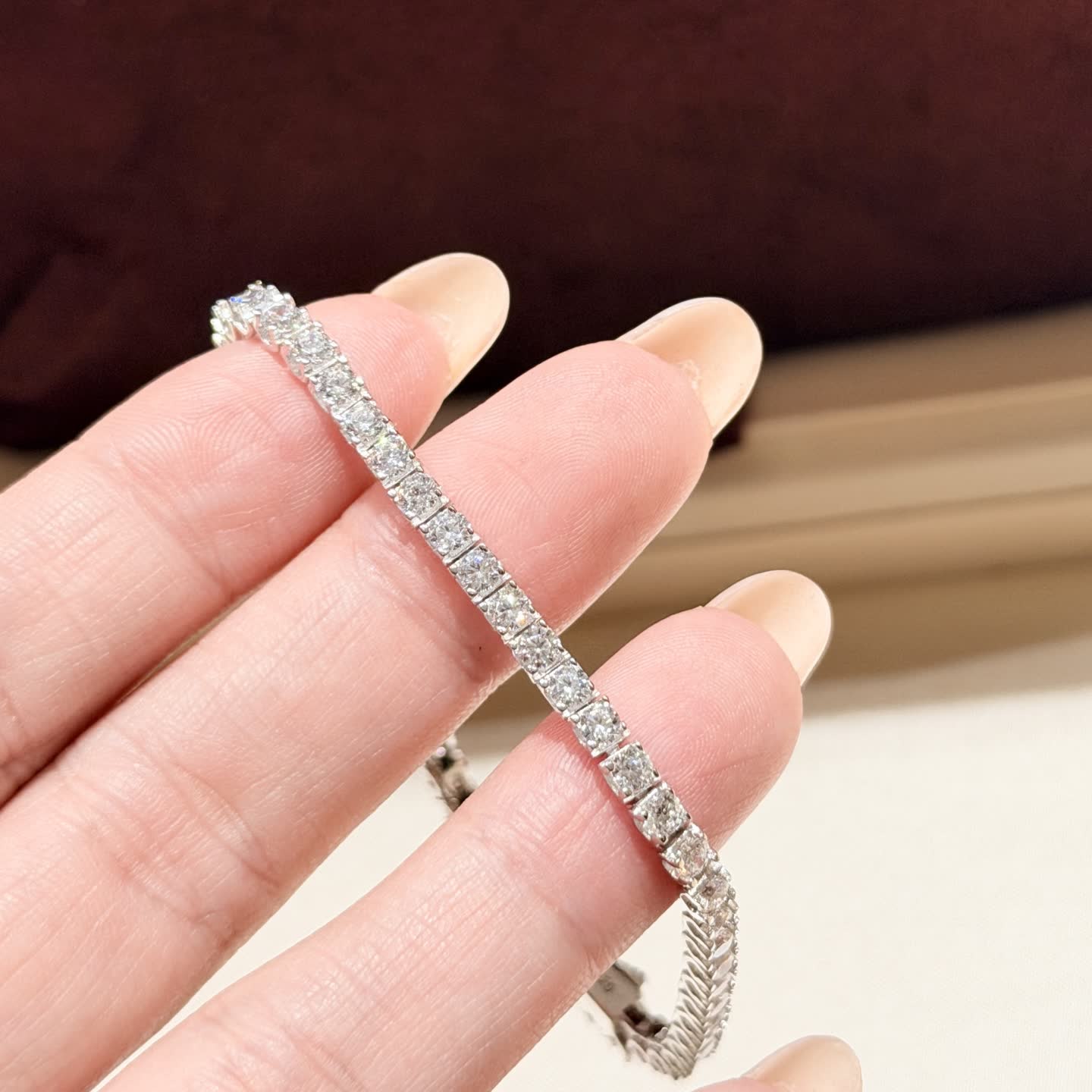 Cartier Elegant Silver Diamond Bracelet