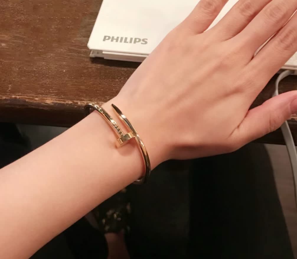 Cartier PHILIPS Gold Tone Metal Bangle Bracelet