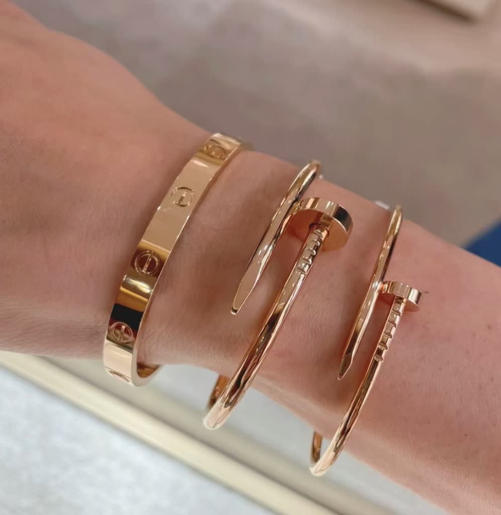 Cartier PHILIPS Gold Tone Metal Bangle Bracelet