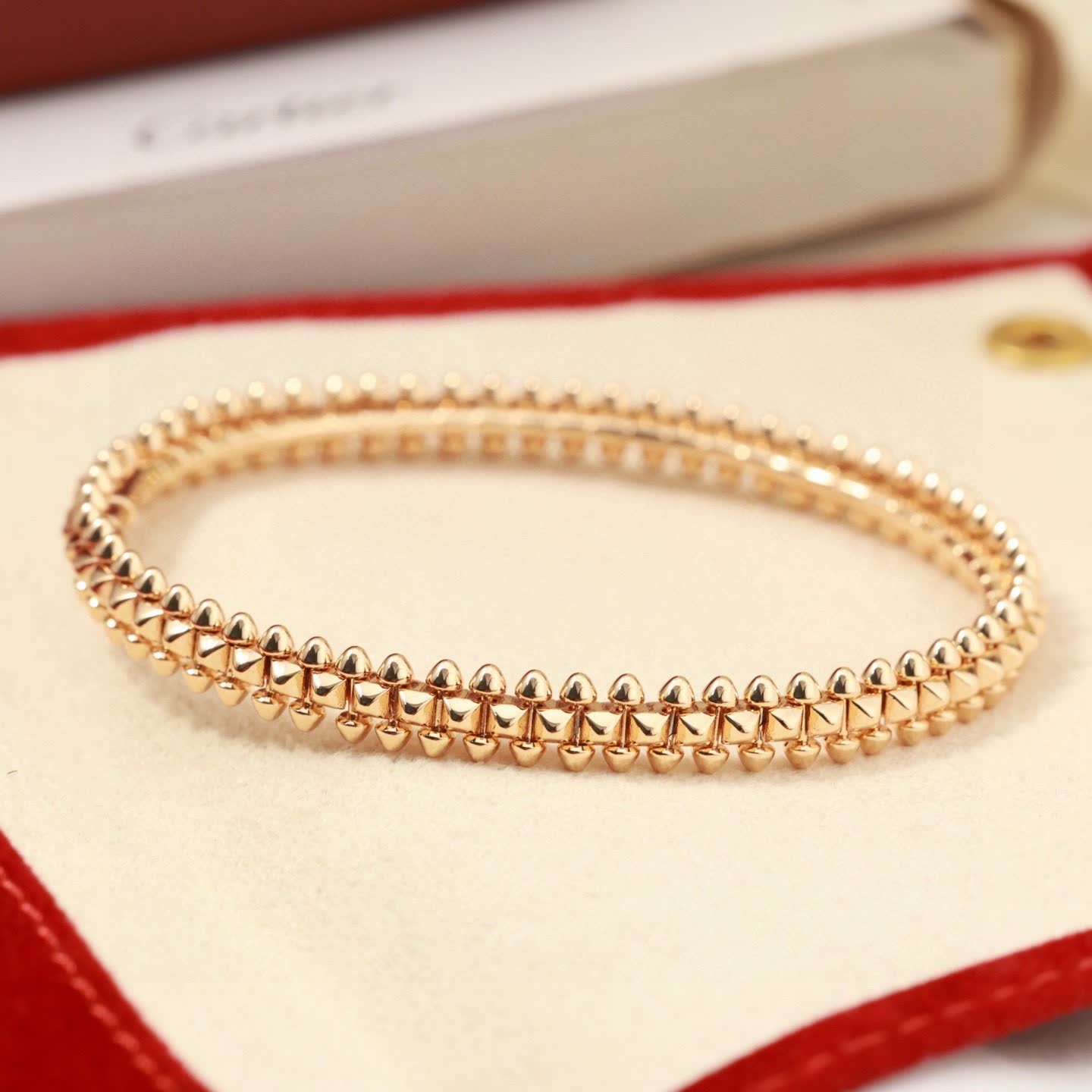 Cartier Elegant Gold and Silver Beaded Bangles Set
