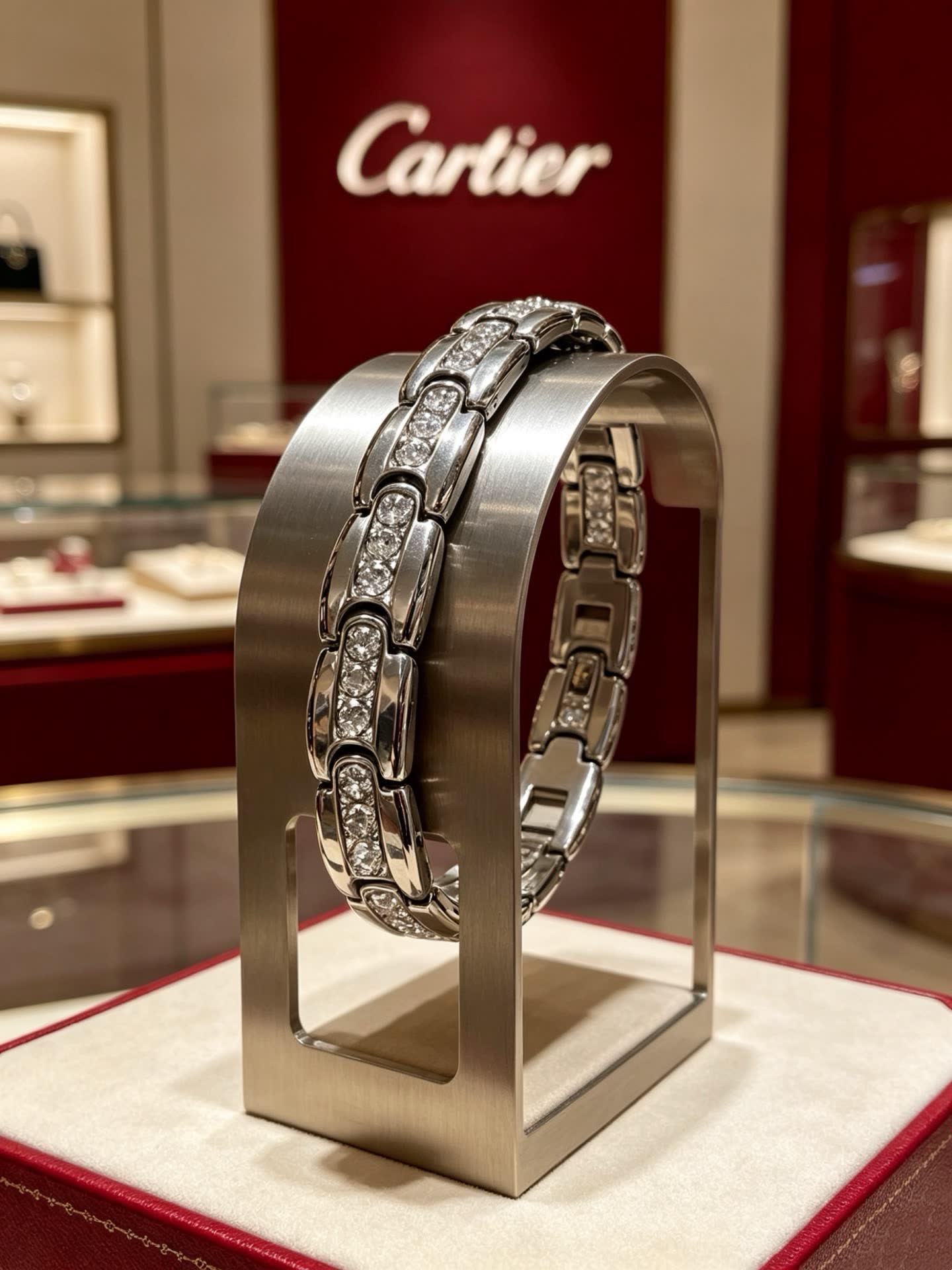 Cartier Elegant Gold and Silver Diamond Bracelets Set