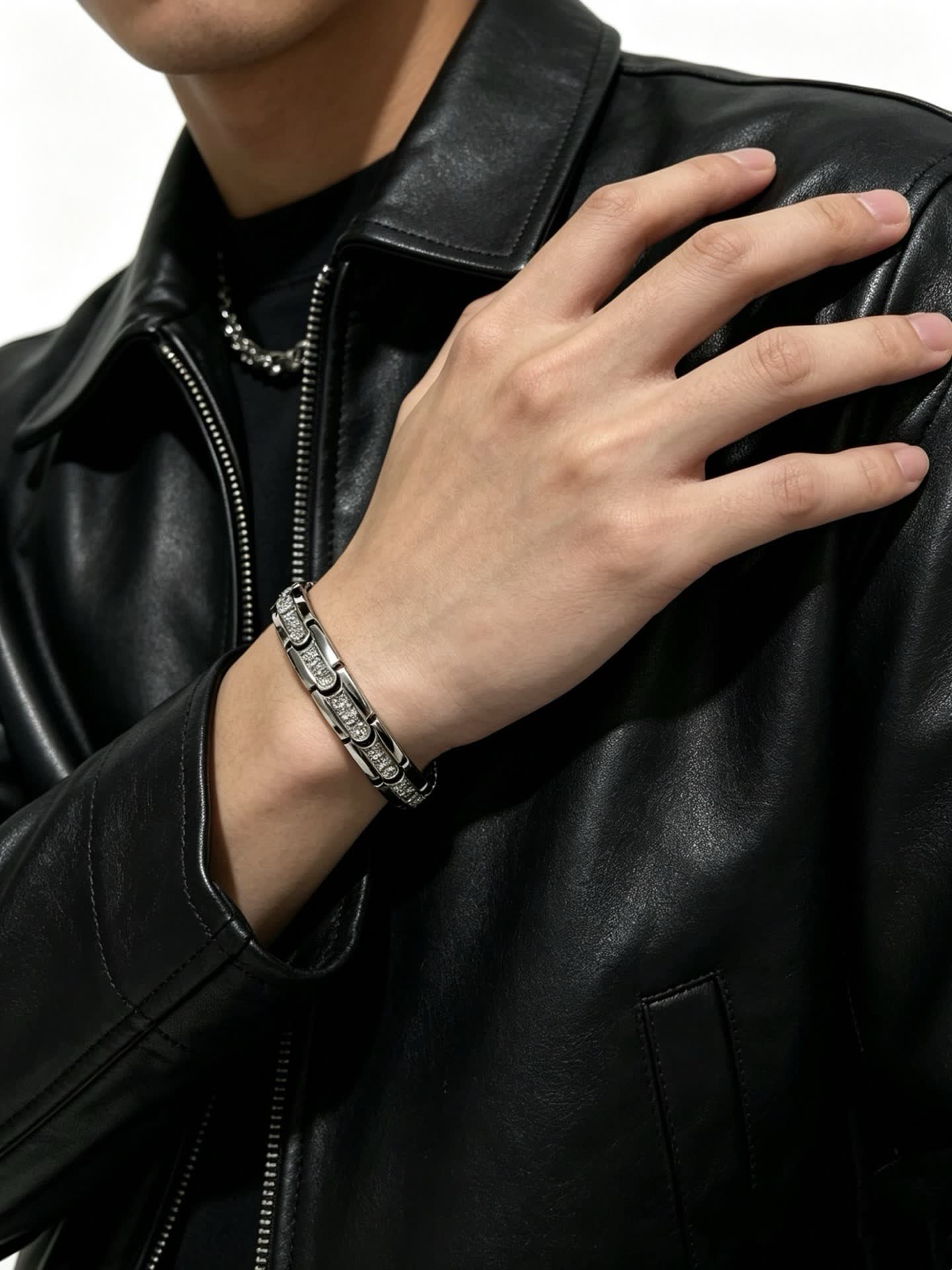 Cartier Elegant Gold and Silver Diamond Bracelets Set