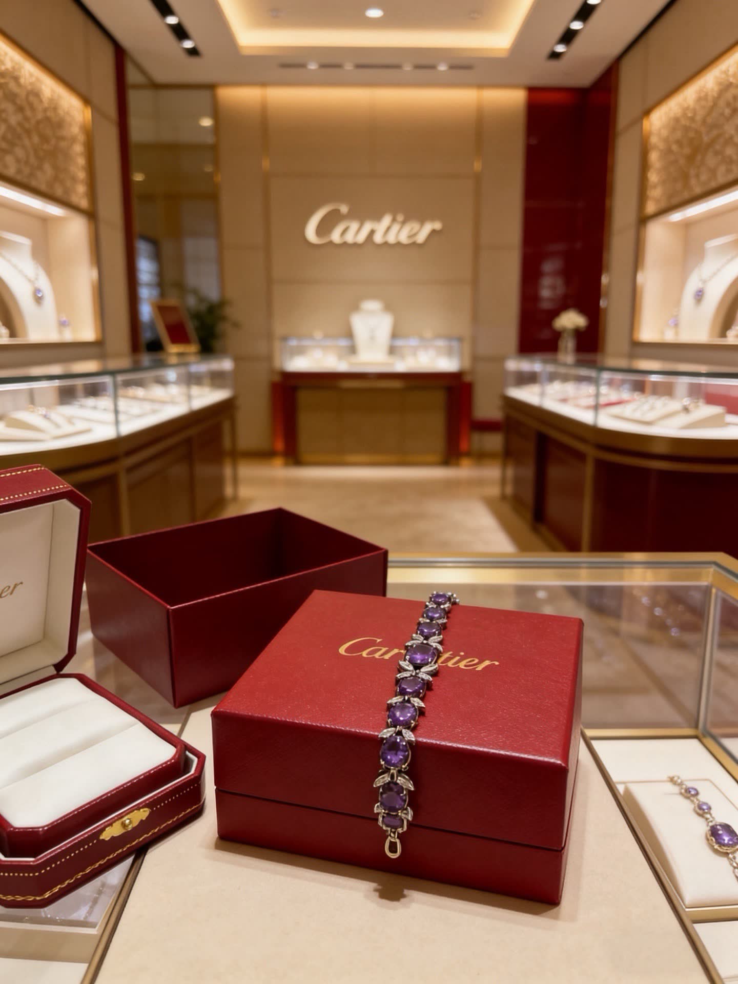 Cartier Amethyst and Diamond Bracelet