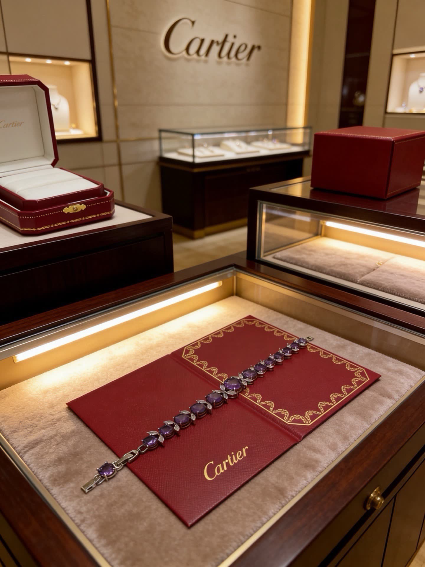 Cartier Amethyst and Diamond Bracelet
