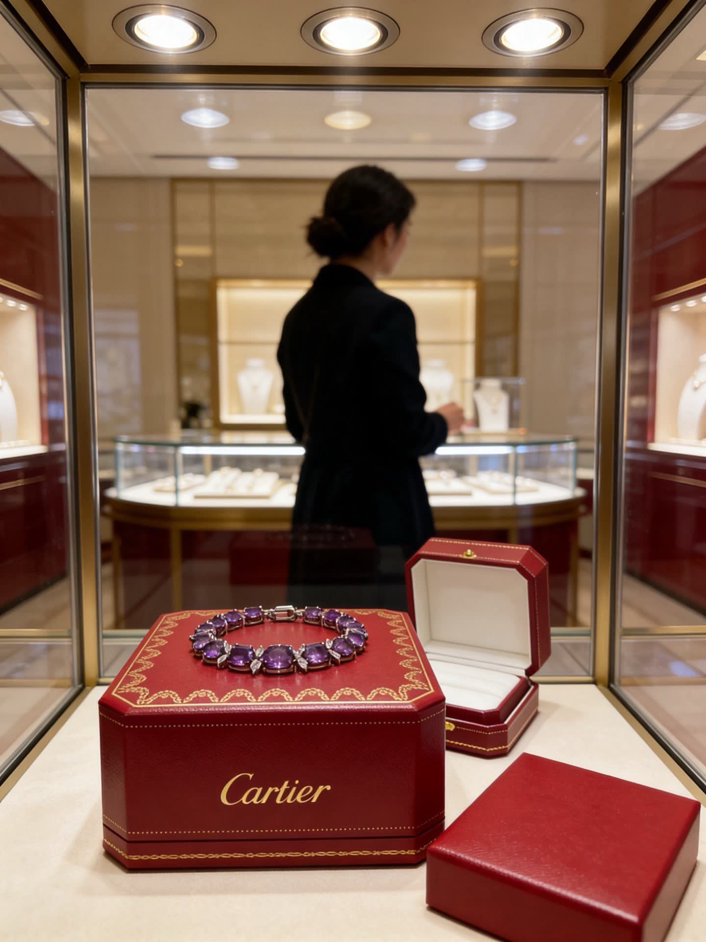 Cartier Amethyst and Diamond Bracelet