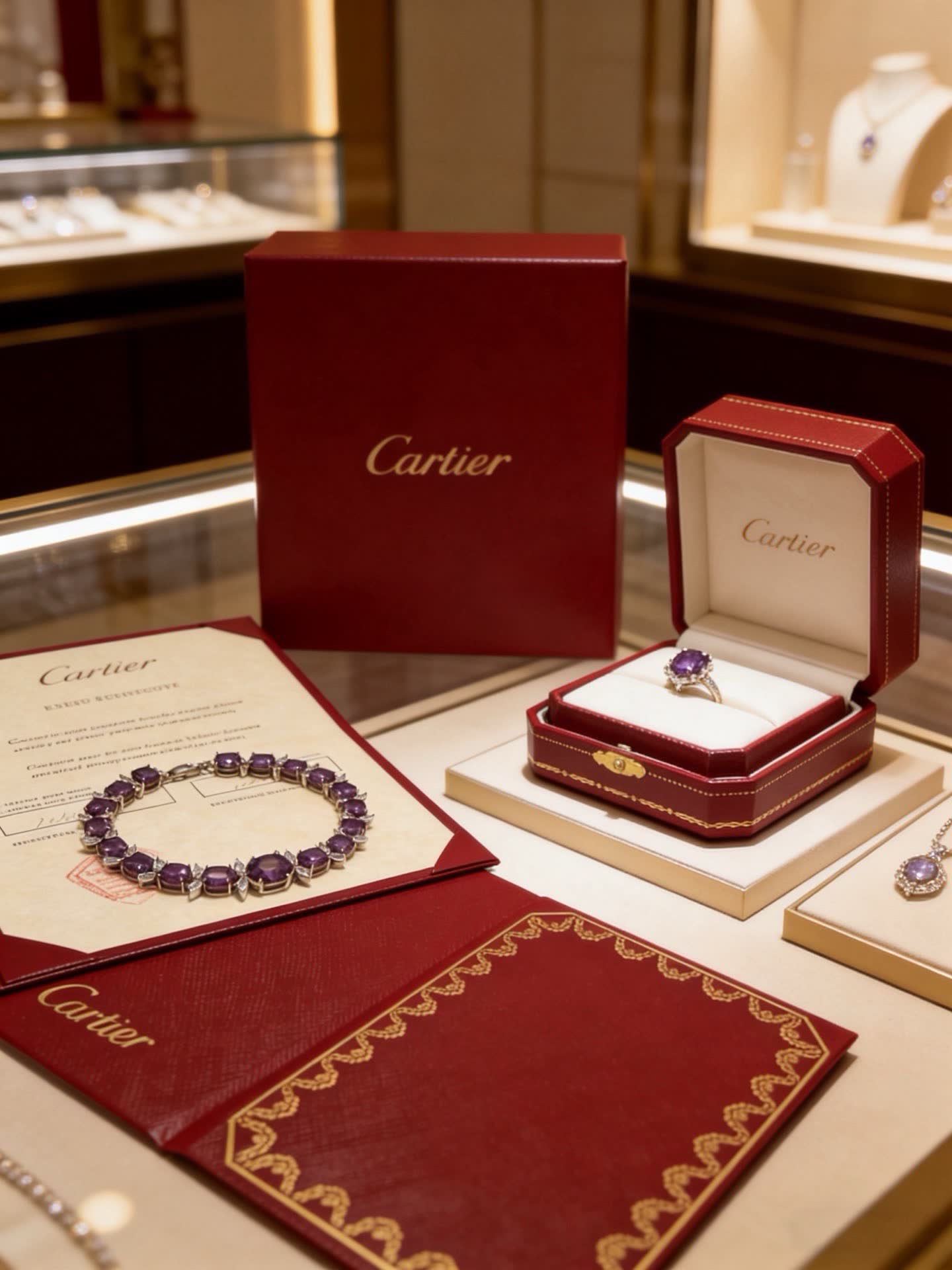 Cartier Amethyst and Diamond Bracelet
