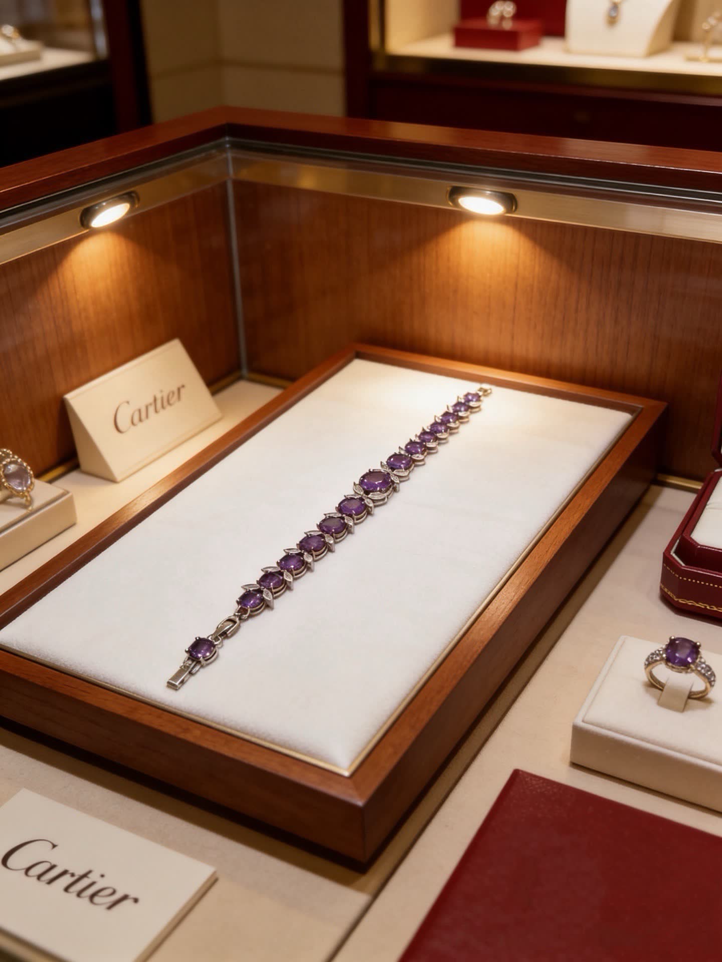 Cartier Amethyst and Diamond Bracelet