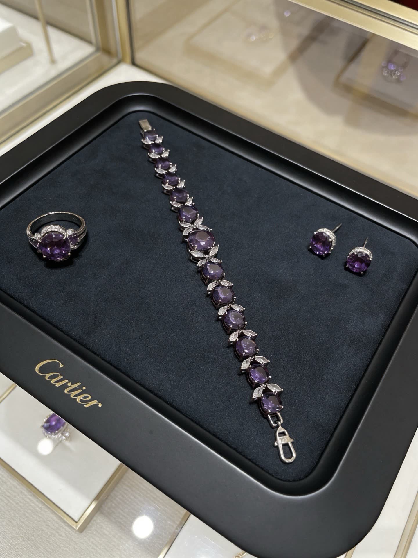 Cartier Amethyst and Diamond Bracelet