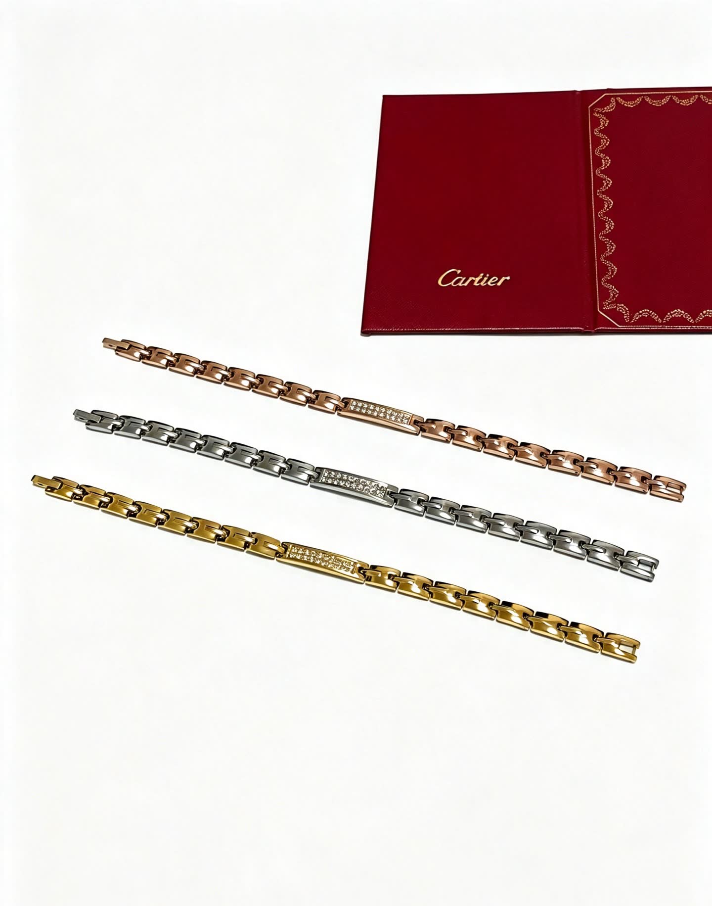 Cartier Red Leather Presentation Box with Bracelet