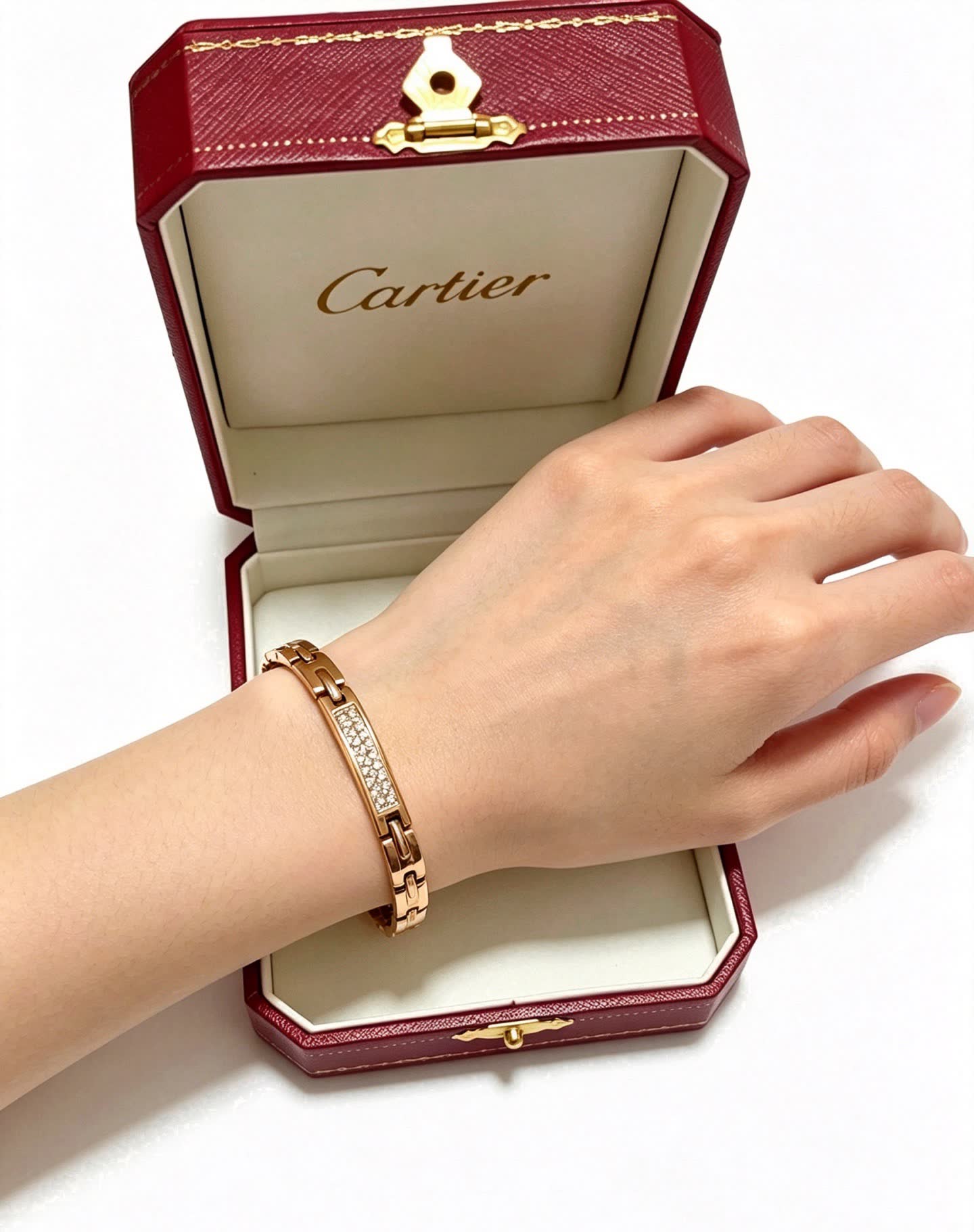 Cartier Gold Bracelet with Diamonds