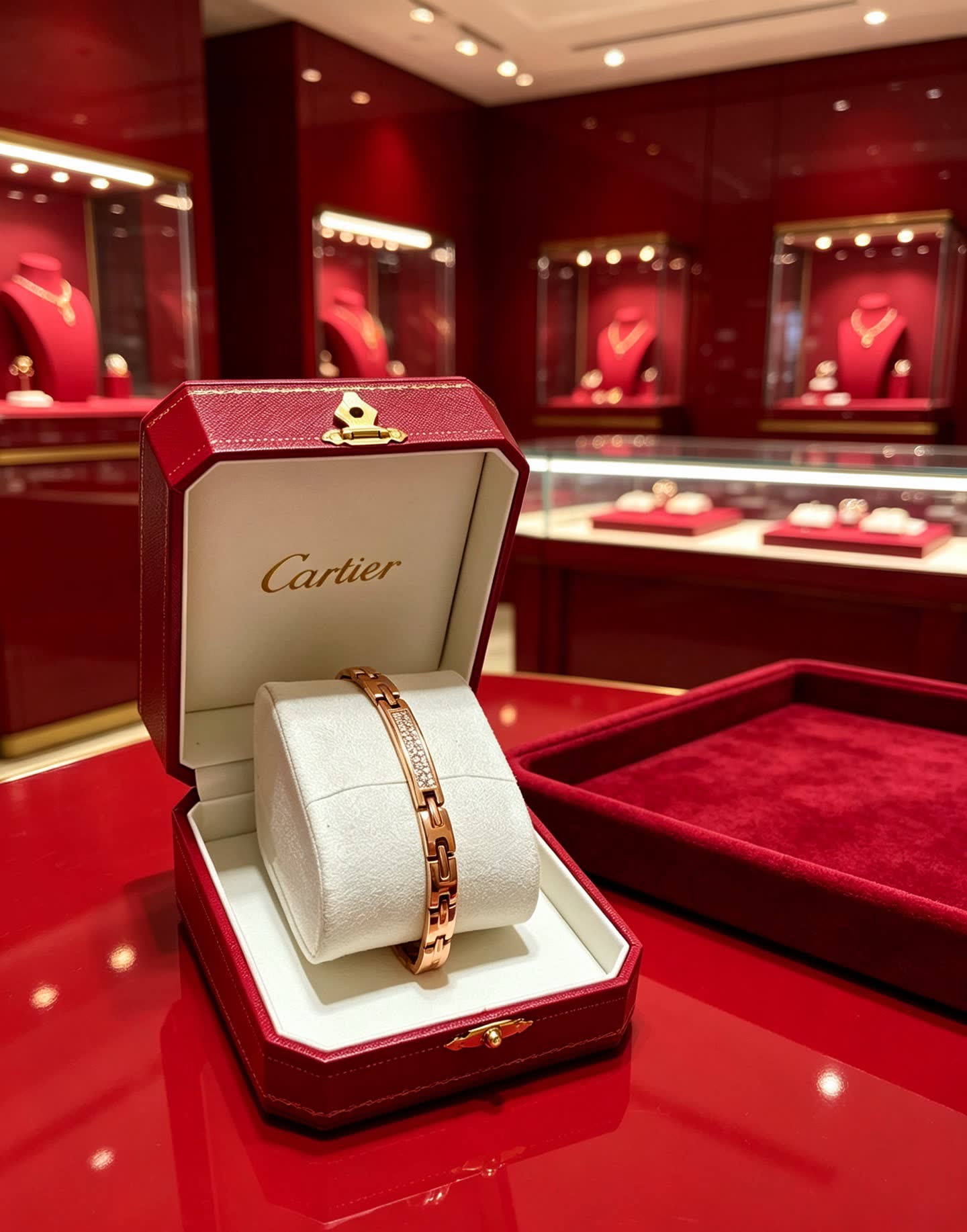 Cartier Gold Bracelet with Diamonds