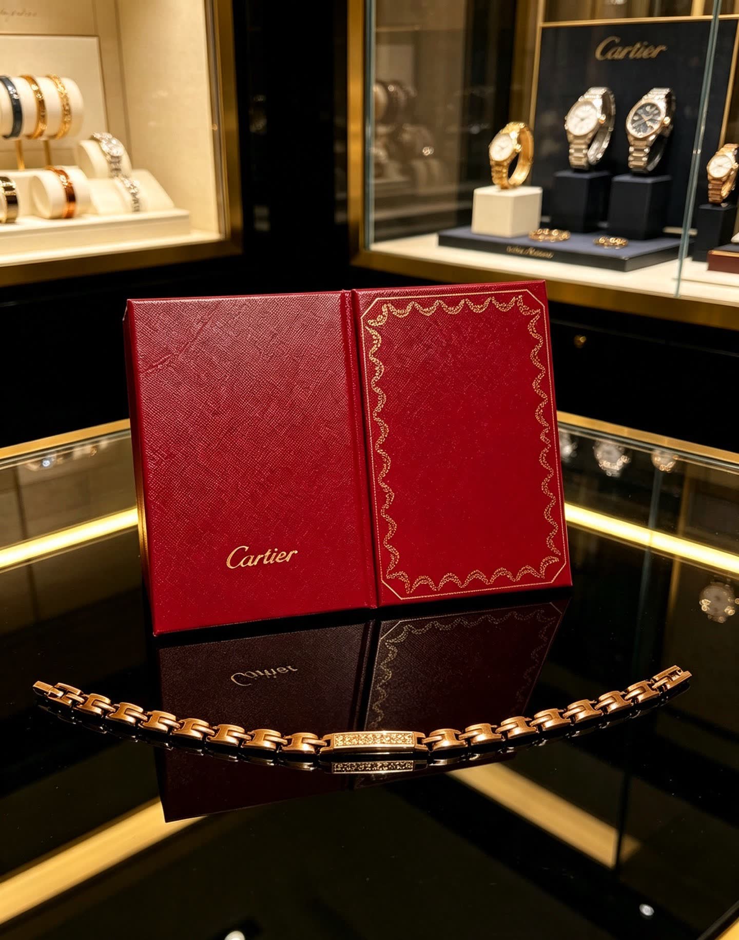 Cartier Gold Bracelet with Diamonds