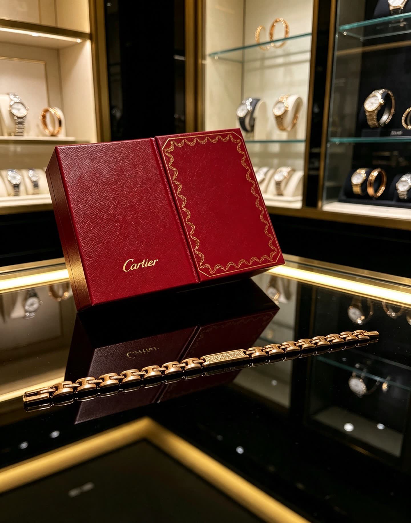 Cartier Gold Bracelet with Diamonds