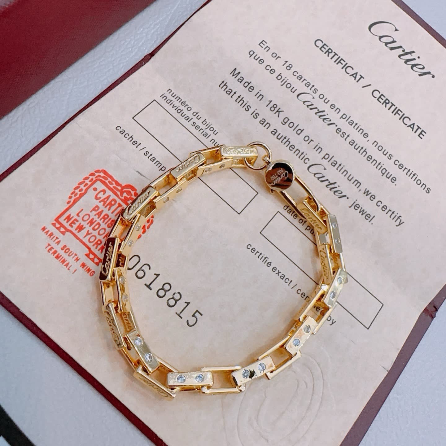 Cartier 18K Yellow Gold Diamond Bracelet