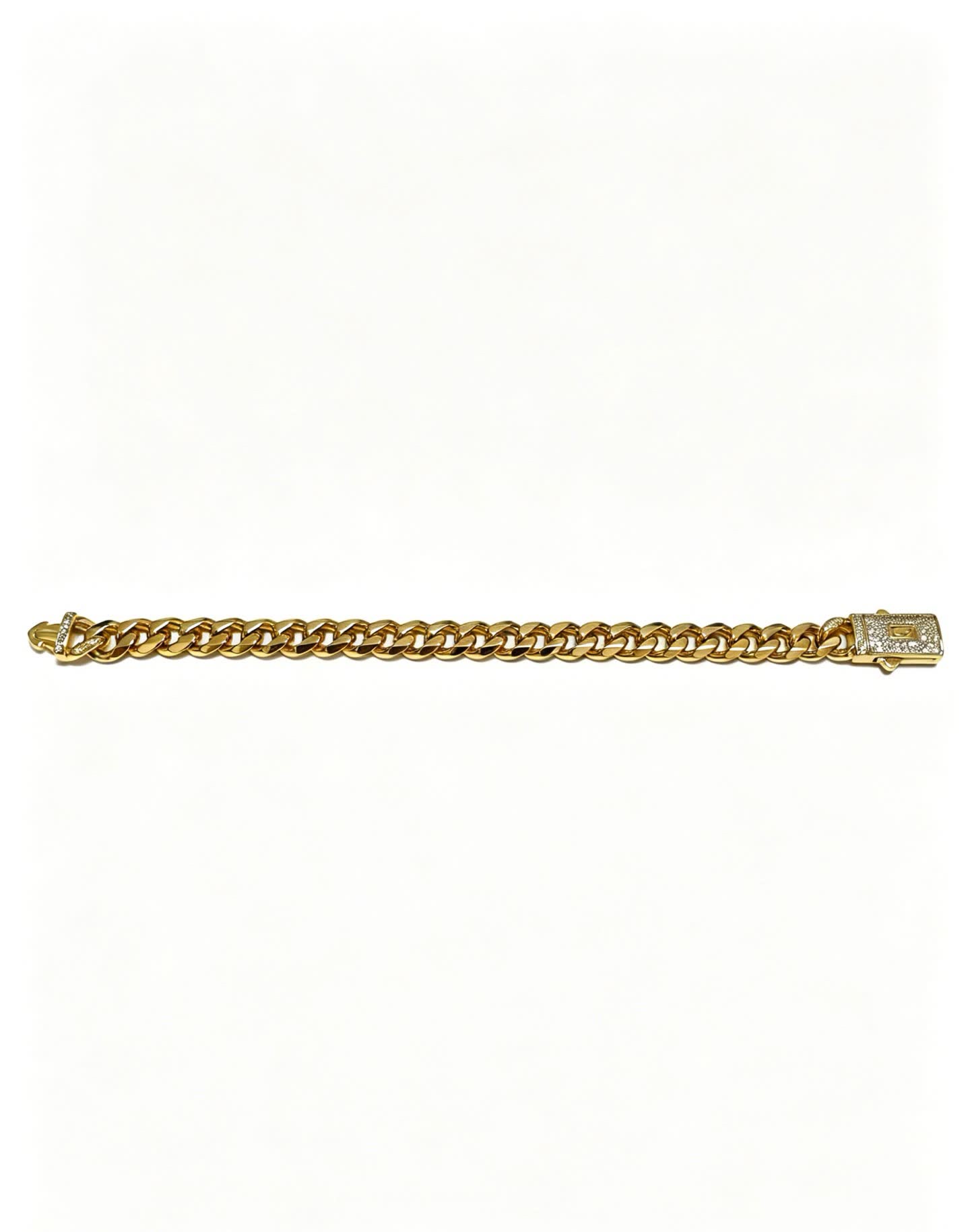 Cartier Gold-Plated Bracelet with Diamond Clasp