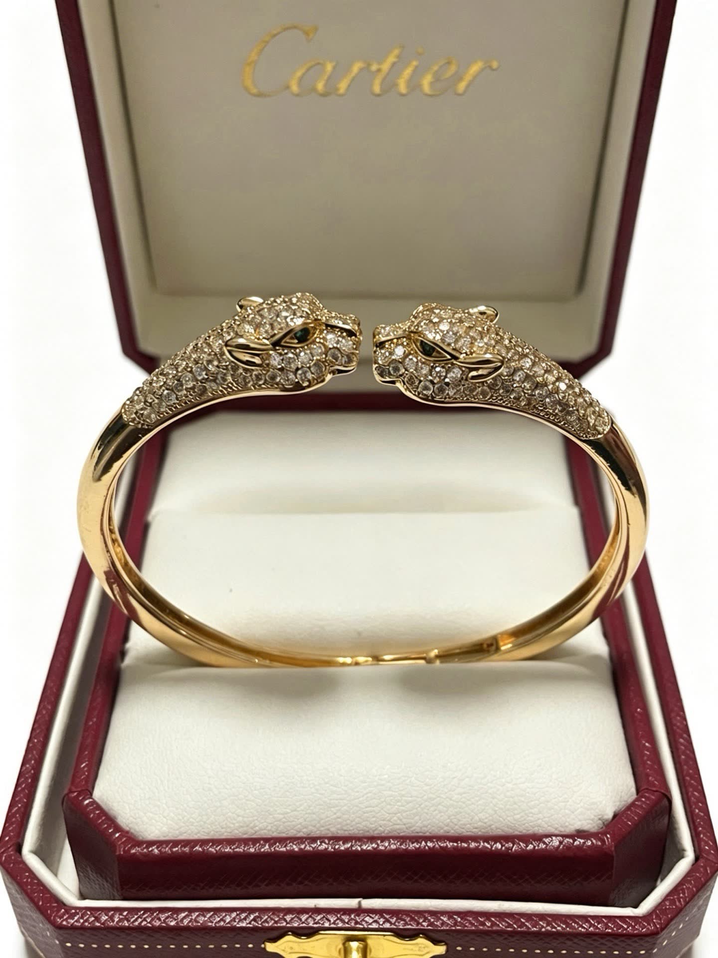 Cartier Gold Panther Head Bracelet
