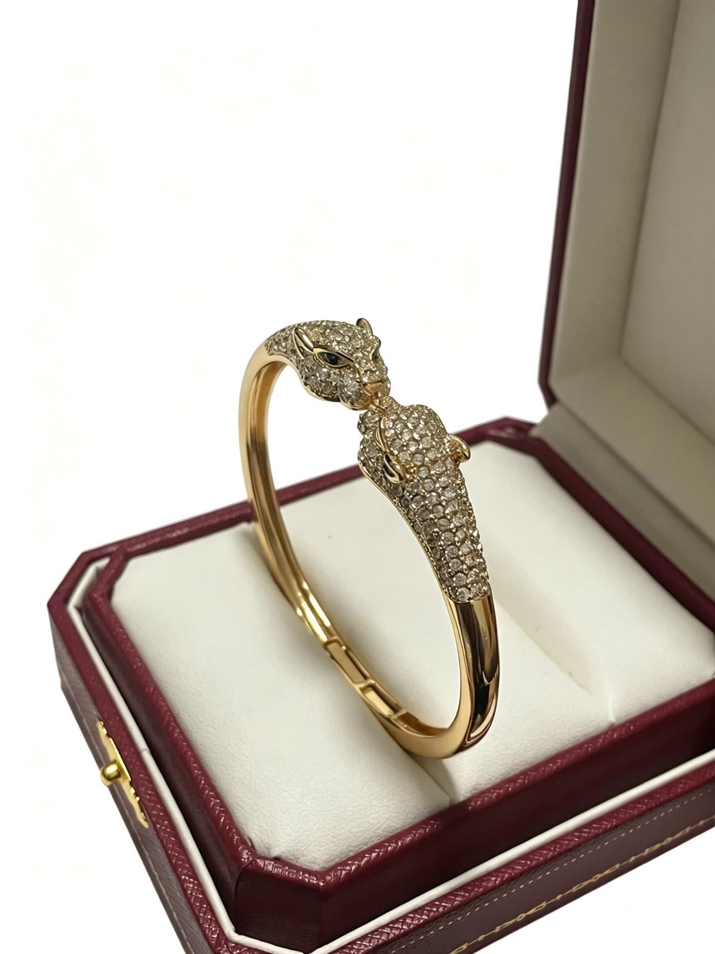 Cartier Gold Panther Head Bracelet