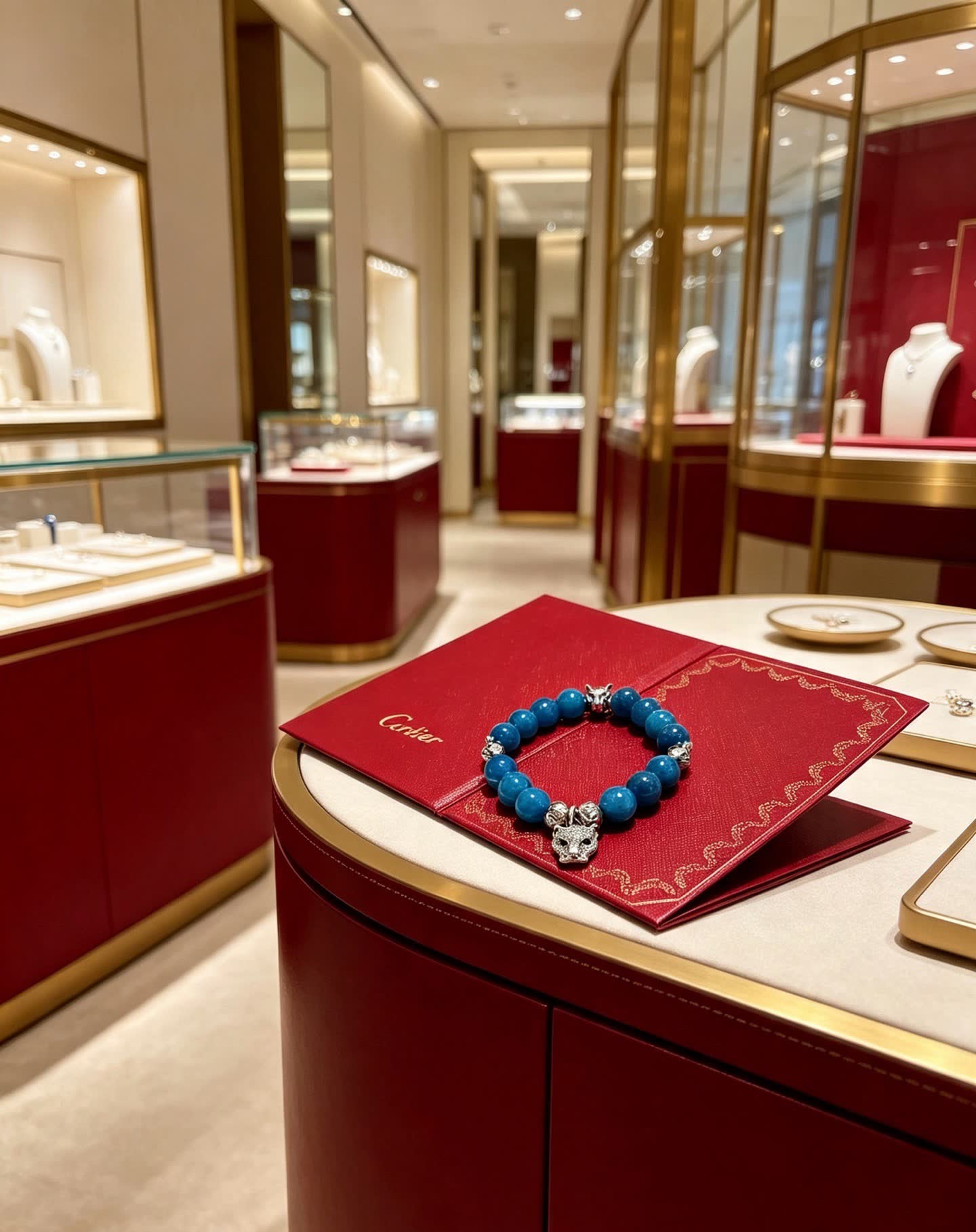 Cartier Panthere de Cartier Blue Beaded Bracelet