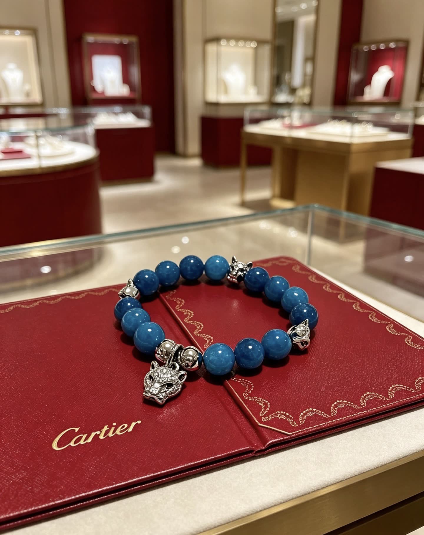 Cartier Panthere de Cartier Blue Beaded Bracelet