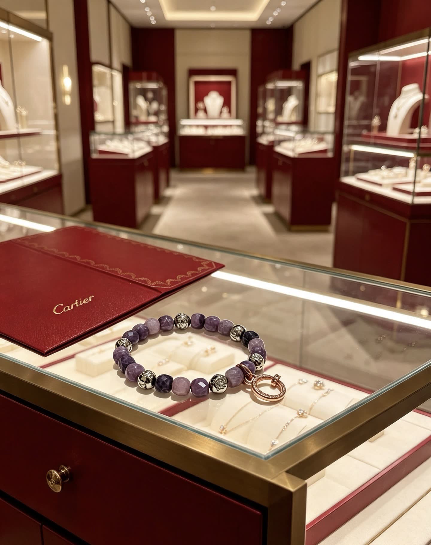 Cartier Amethyst and Diamond Bracelet
