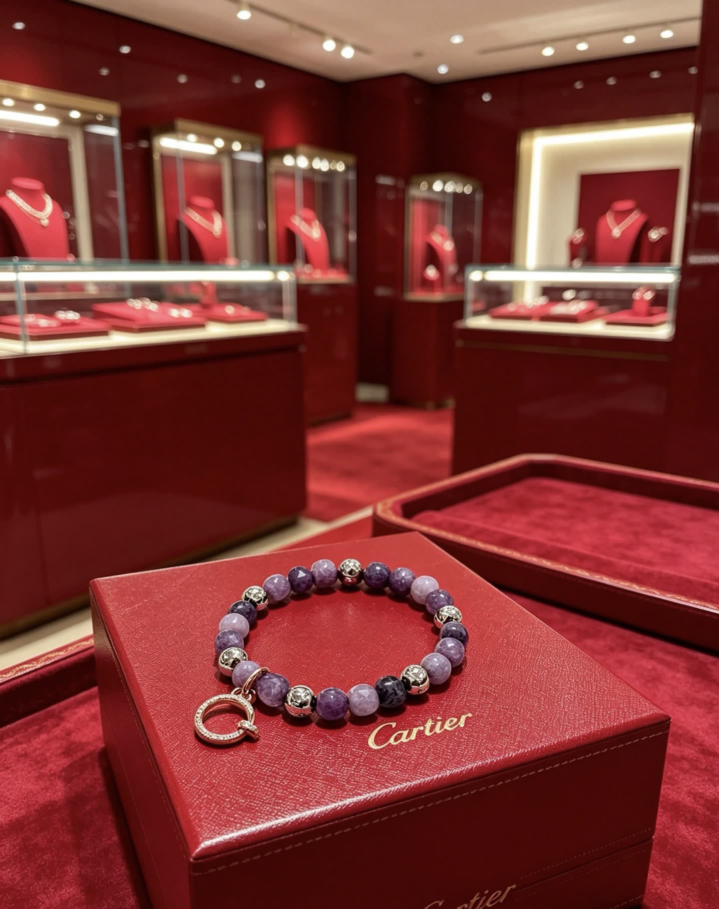 Cartier Amethyst and Diamond Bracelet