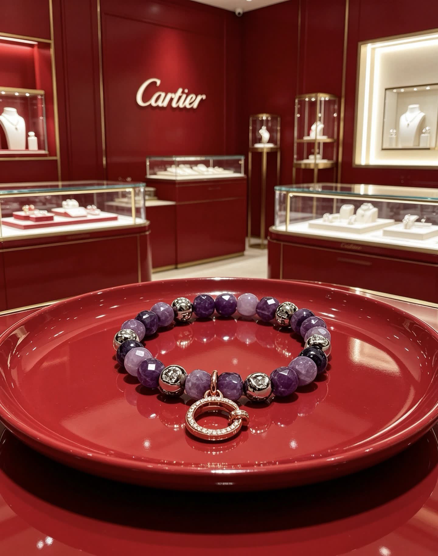Cartier Amethyst and Diamond Bracelet