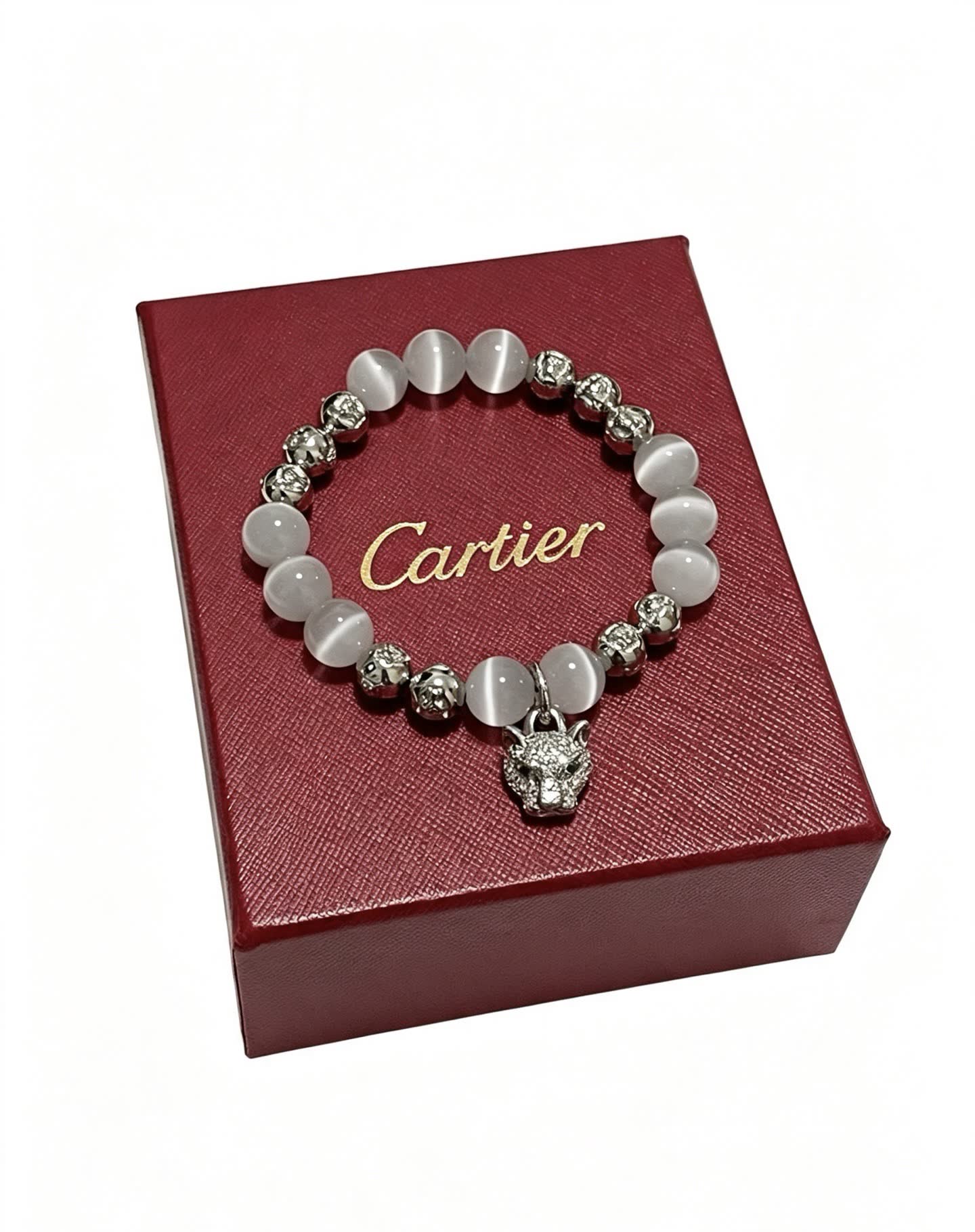 Cartier White Cat's Eye Quartz and Diamond Bracelet Cartier White Cat's Eye Quartz and Diamond Bracelet