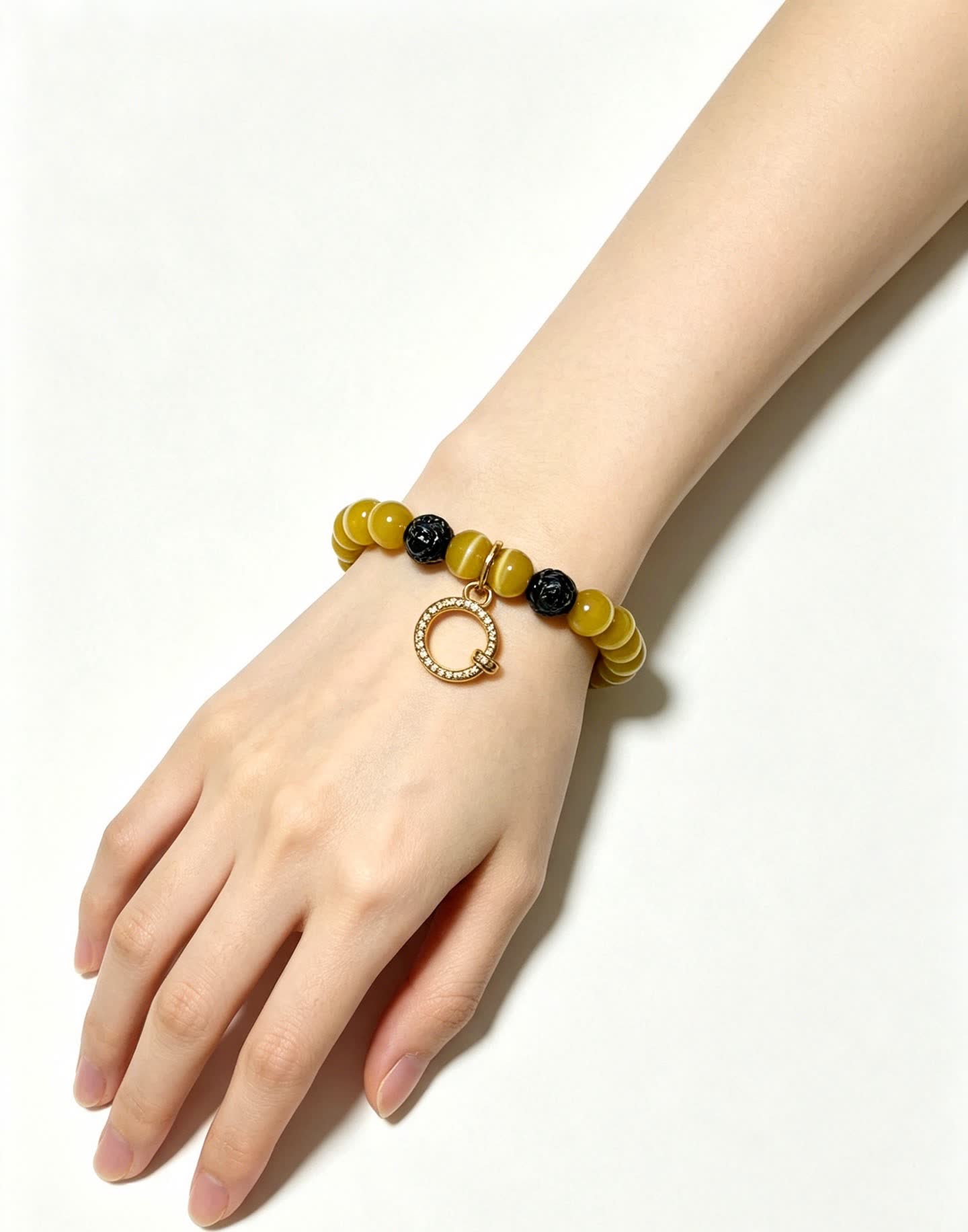 Cartier Panthere Yellow and Black Beaded Bracelet