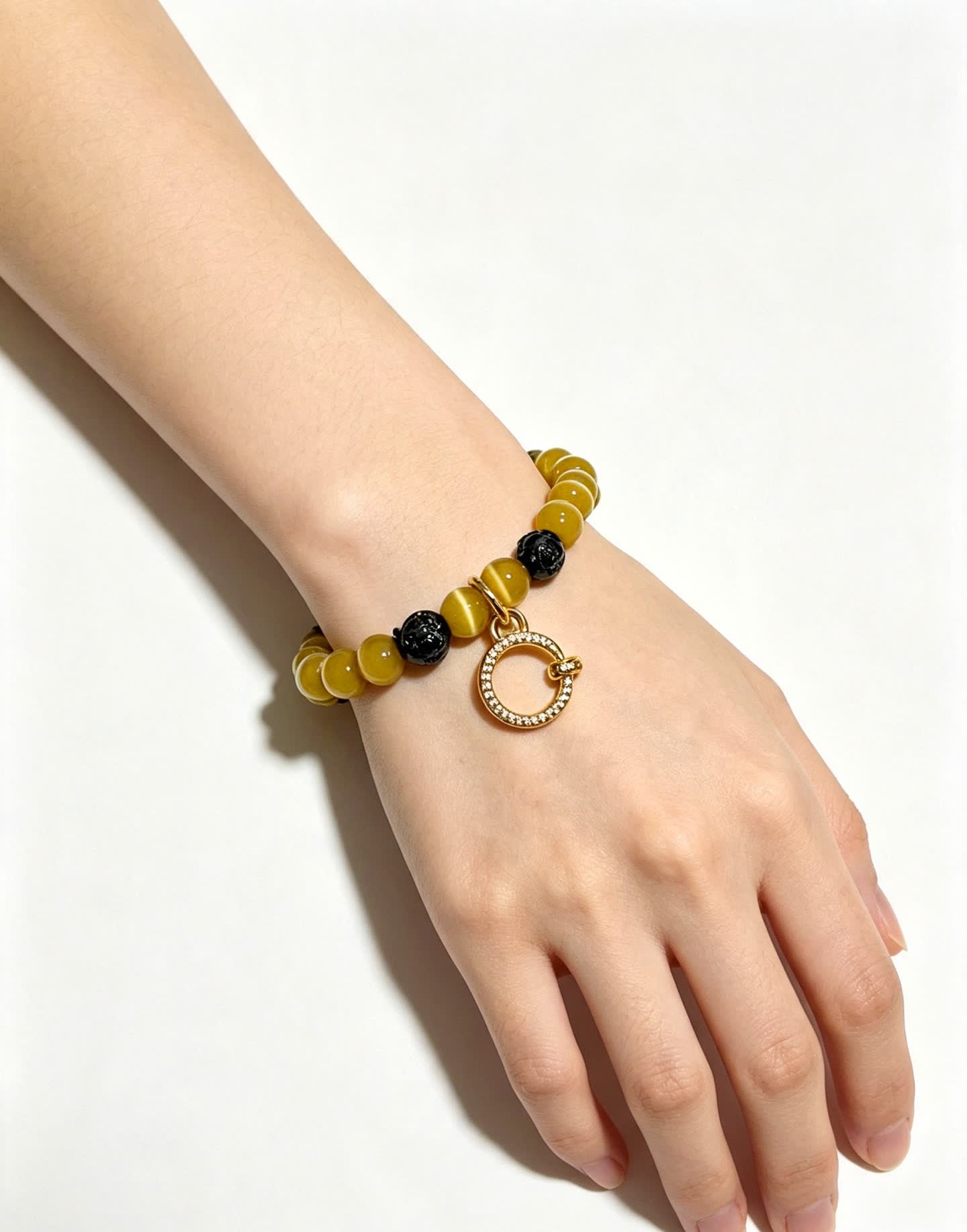 Cartier Panthere Yellow and Black Beaded Bracelet