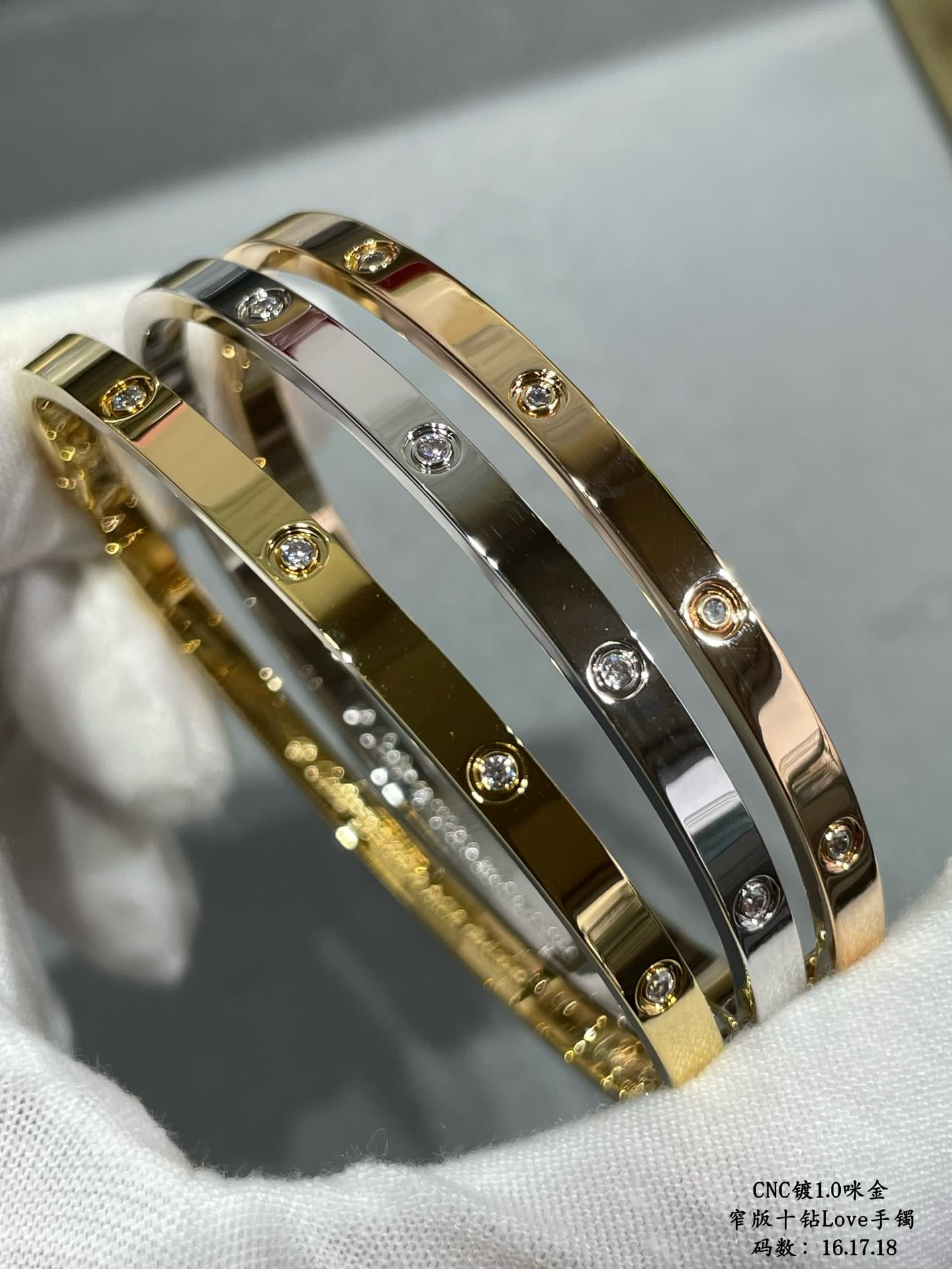 Louis Vuitton Gold Bracelet with Crystal Accents