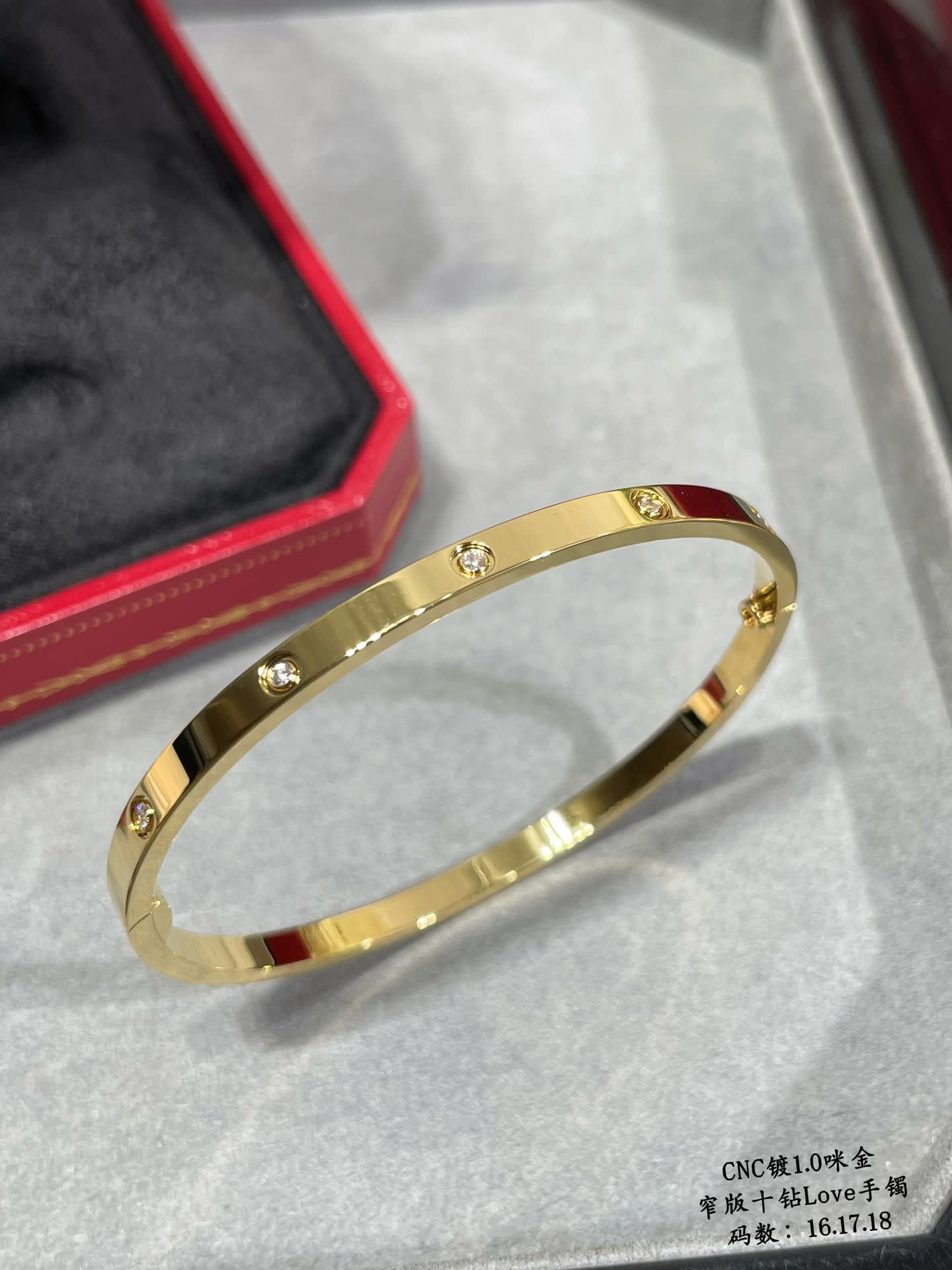 Louis Vuitton Gold Bracelet with Crystal Accents