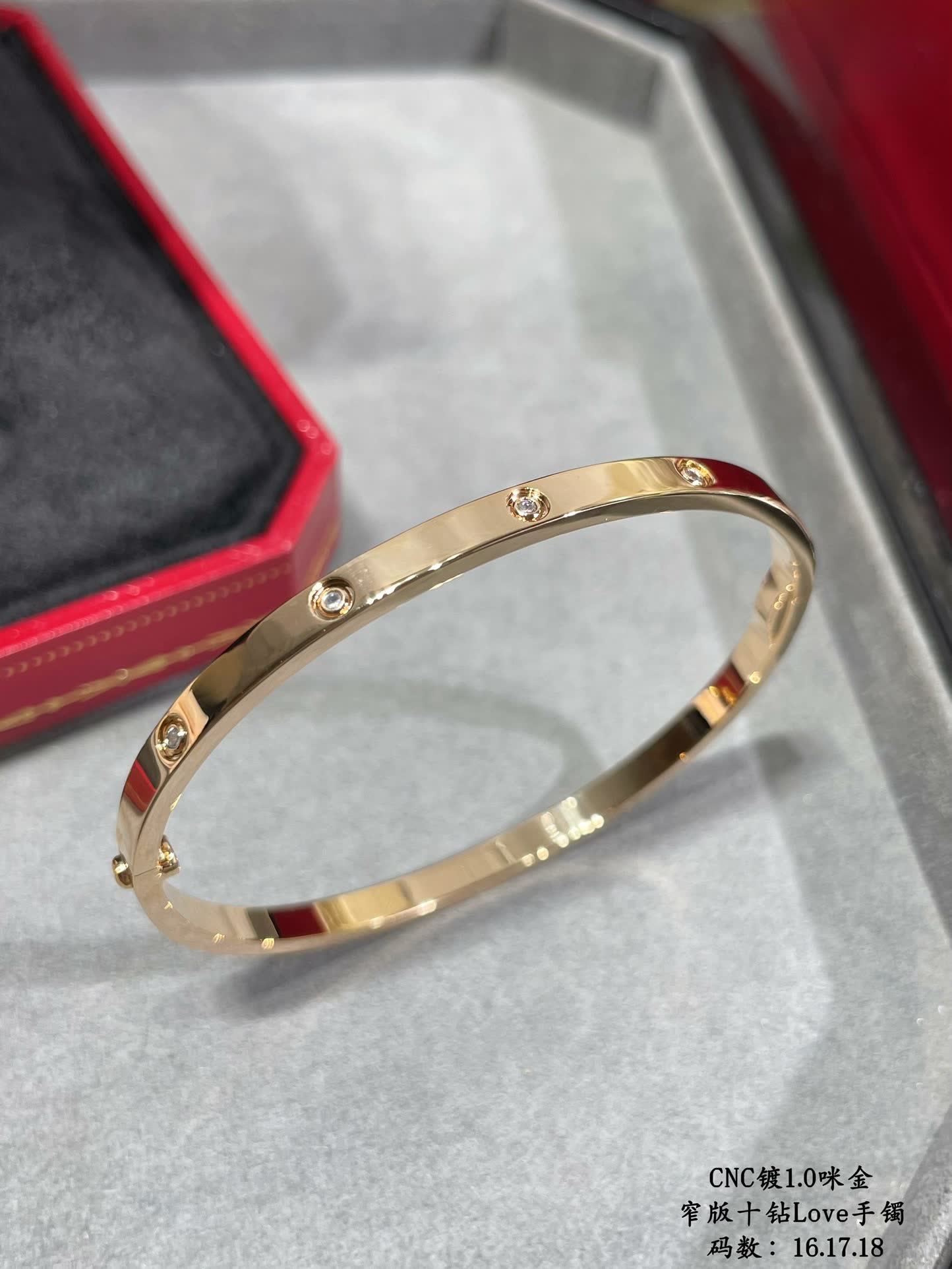 Louis Vuitton Gold Bracelet with Crystal Accents